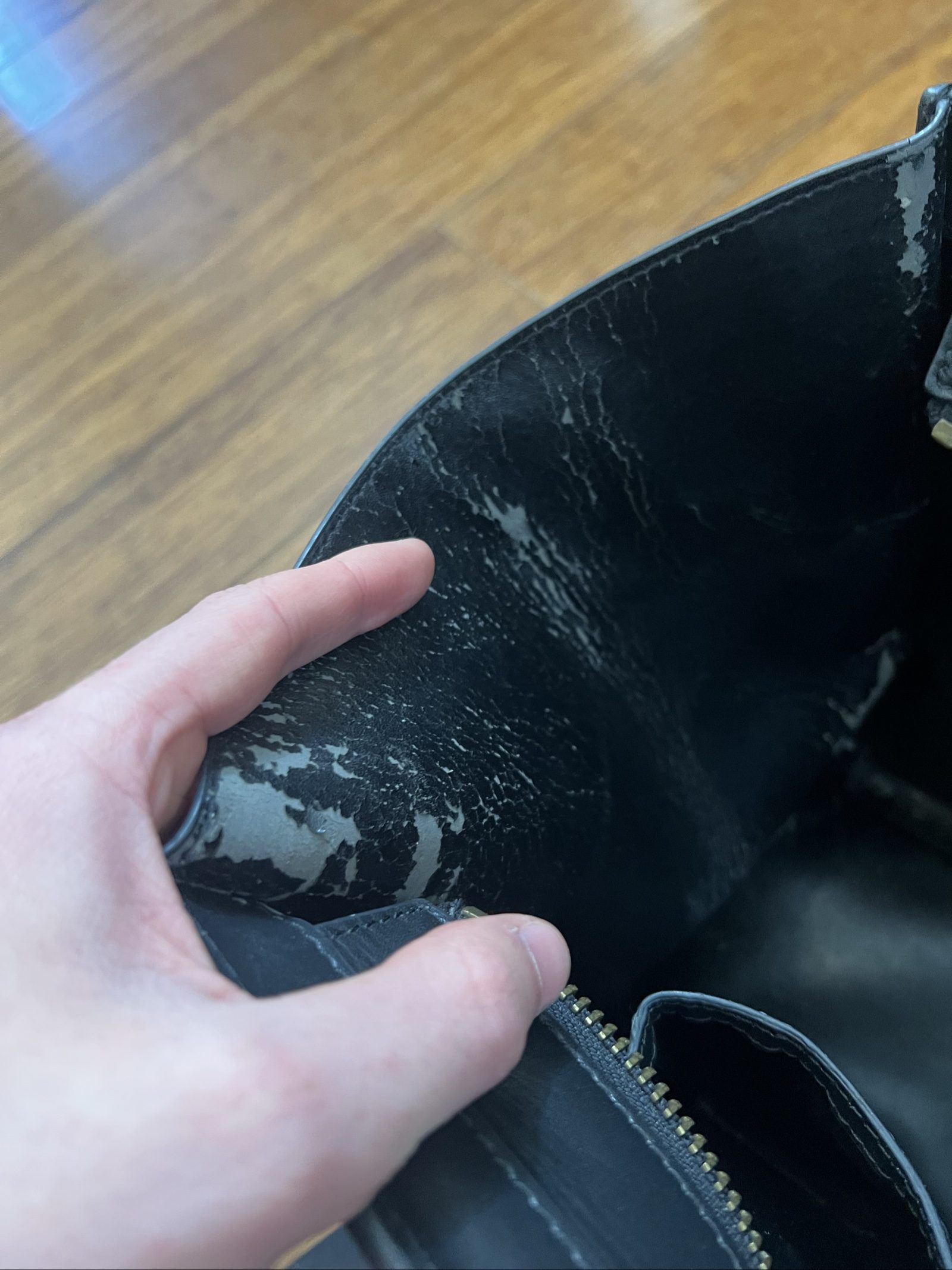 Céline Black Leather Tote Handbag image 7