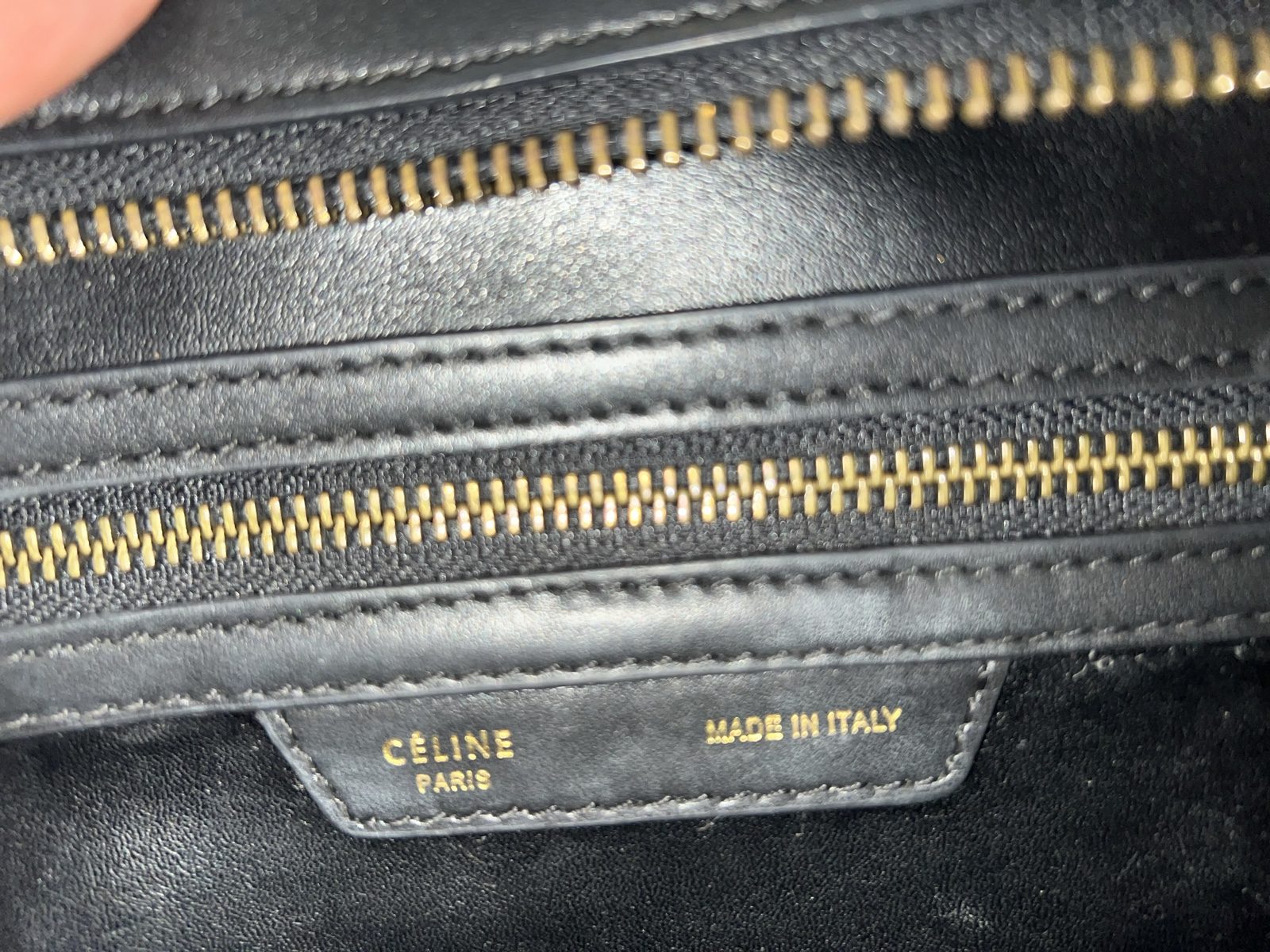 Céline Black Leather Tote Handbag image 8
