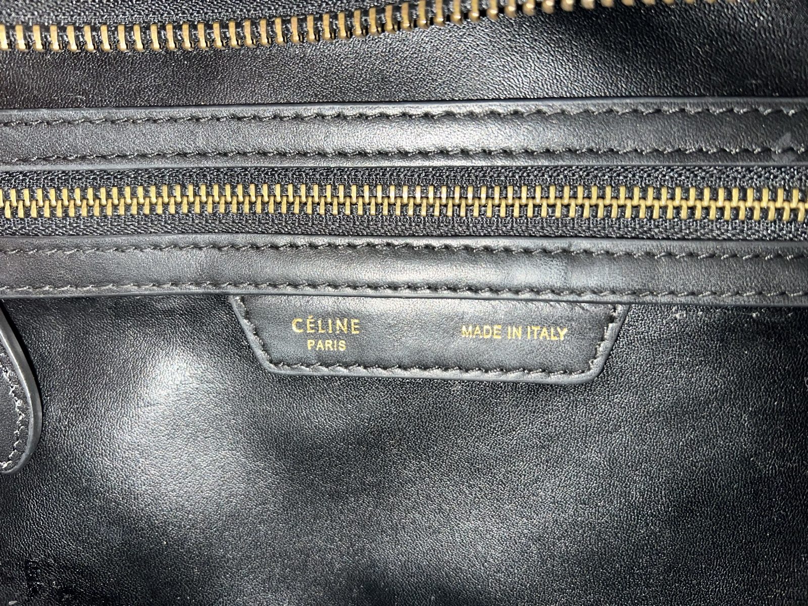 Céline Black Leather Tote Handbag image 9
