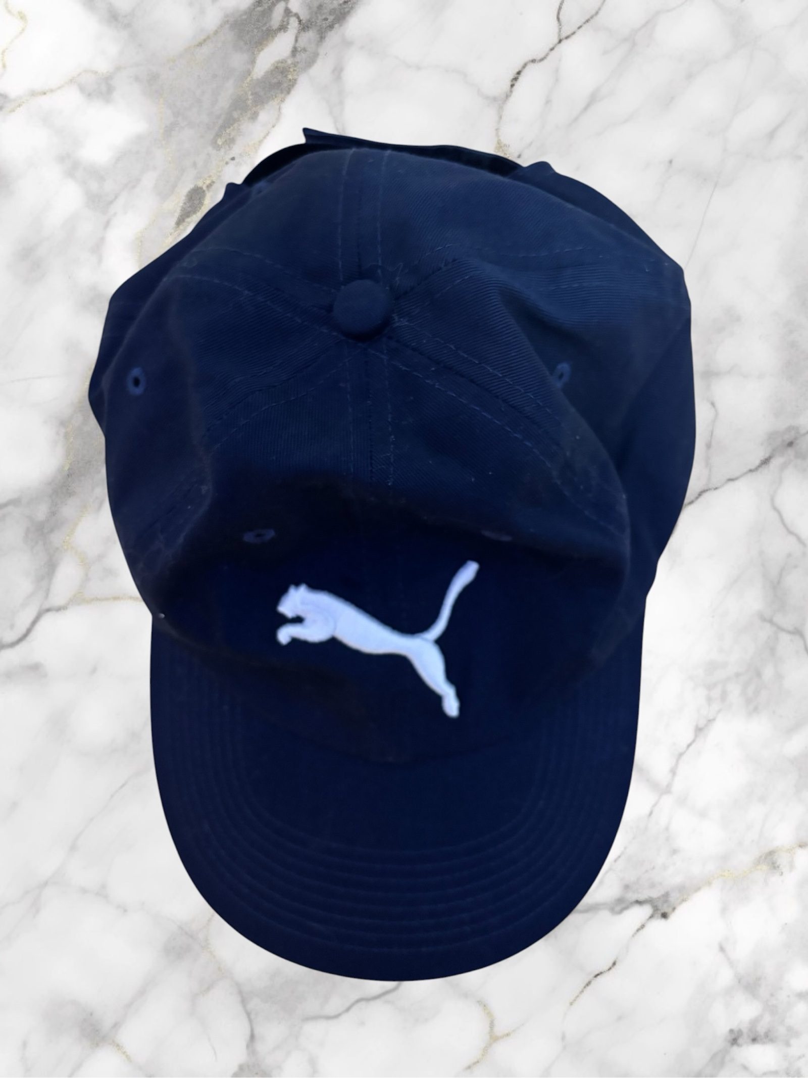 Cappellino Puma Blu Con Logo Bianco