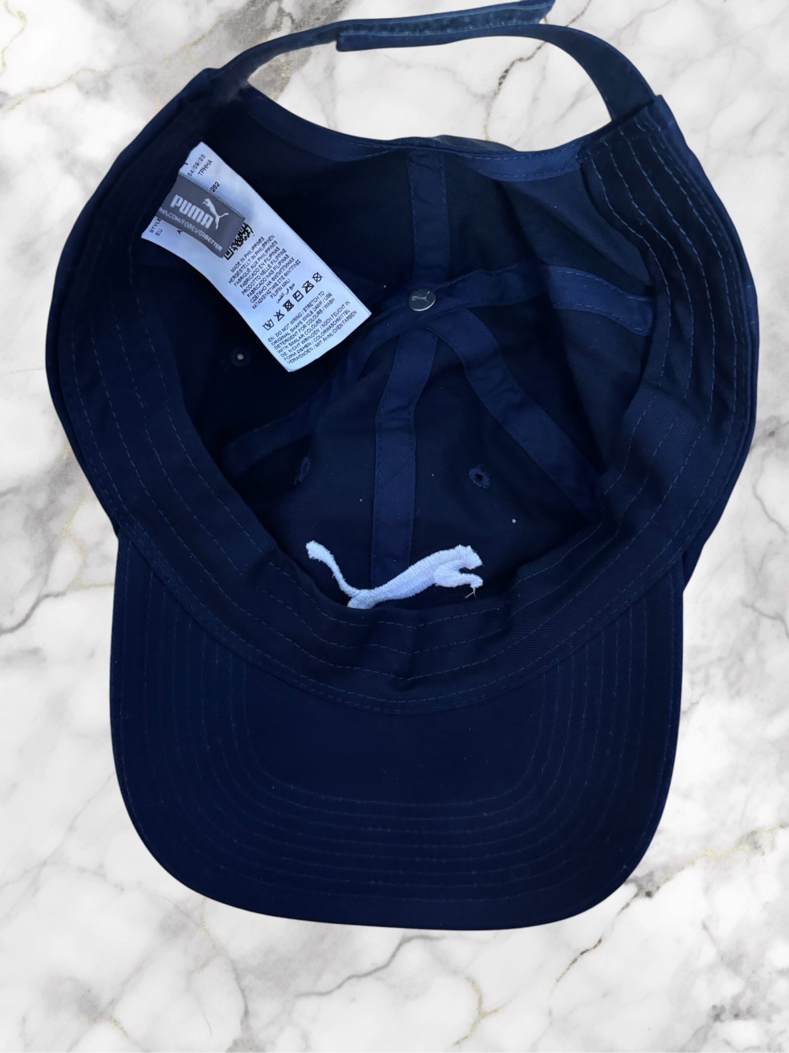 Cappellino Puma Blu Con Logo Bianco image 3