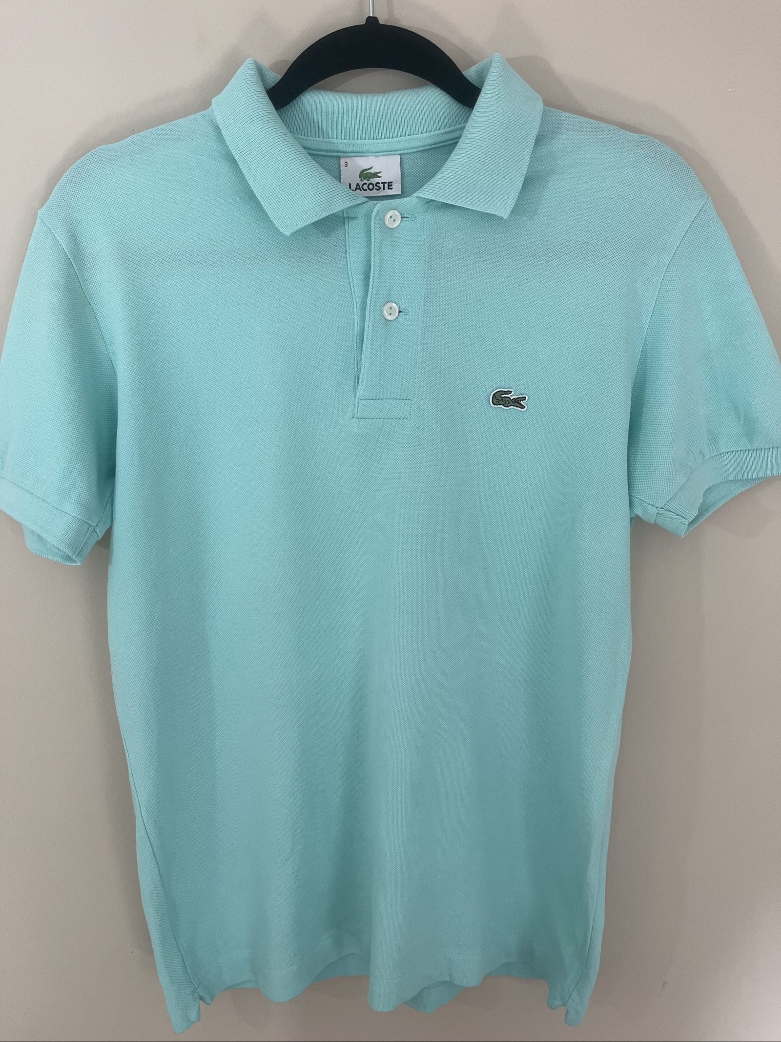 Lacoste Men's Light blue Polo Shirt Size S/M Classic Fit