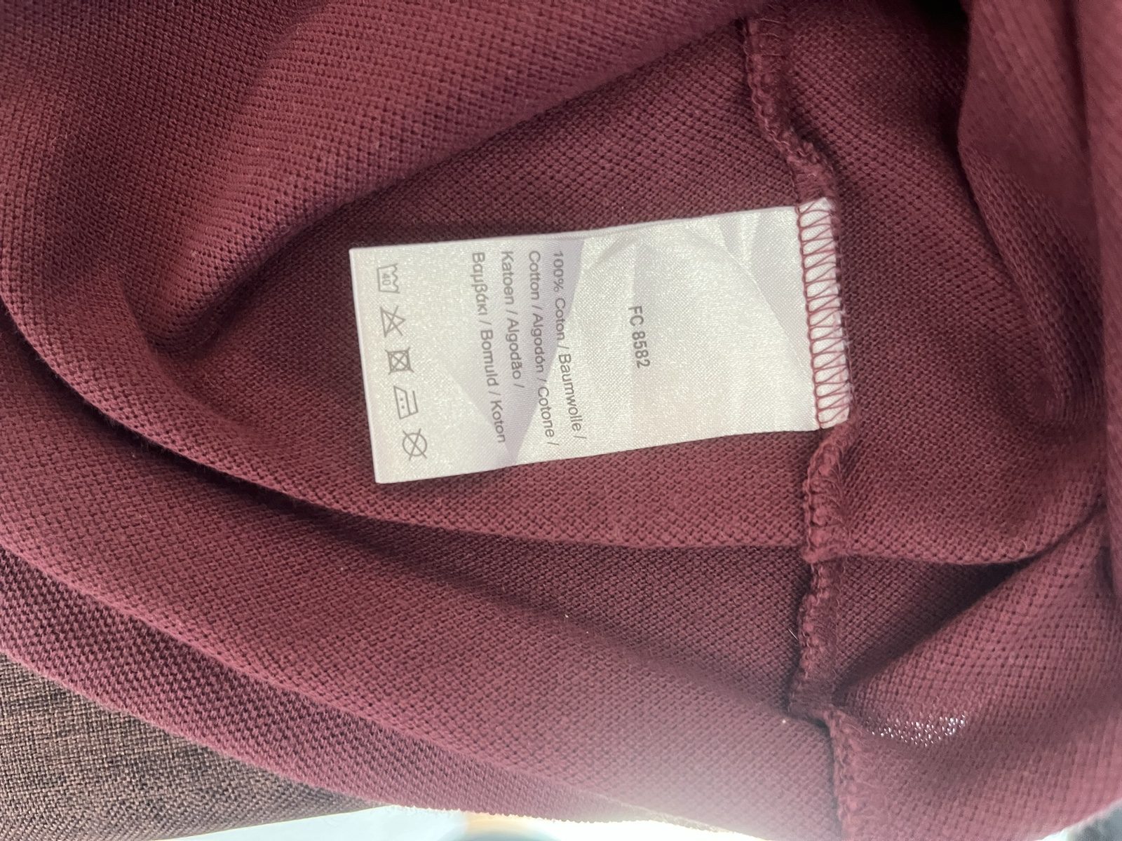 Lacoste Burgundy Polo Shirt Size L Classic Cotton image 6