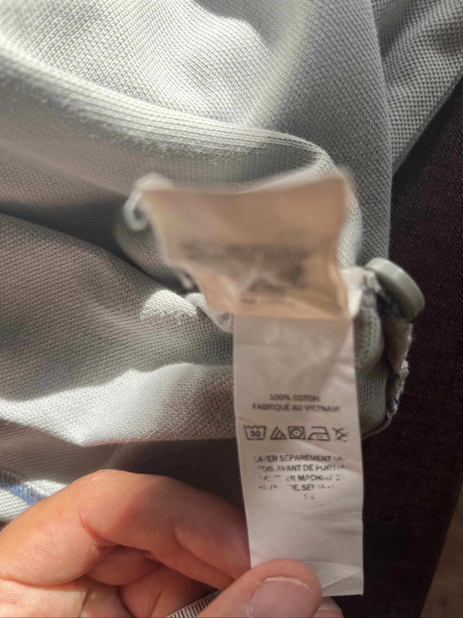 L.L.Bean Light Grey Men's Cotton Polo Shirt Small Regular image 5