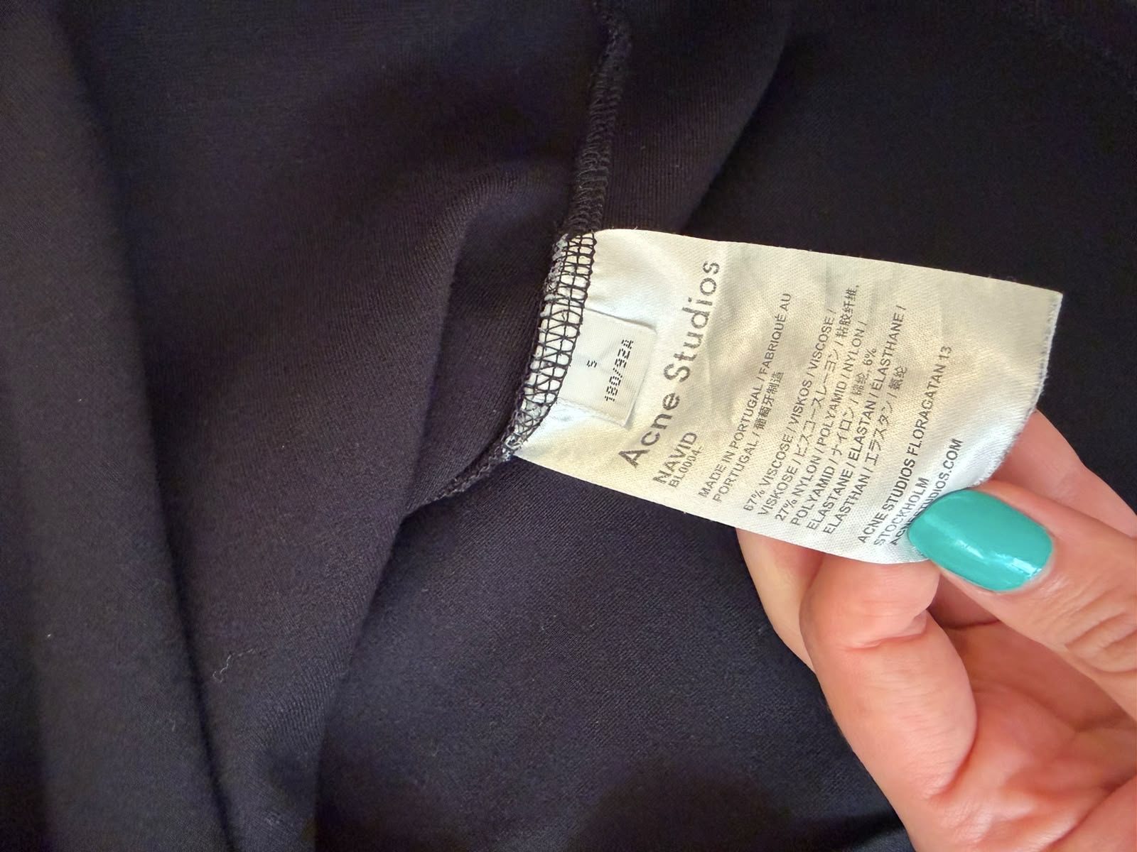 Acne Studios Black T-Shirt Small Logo Collar S image 2