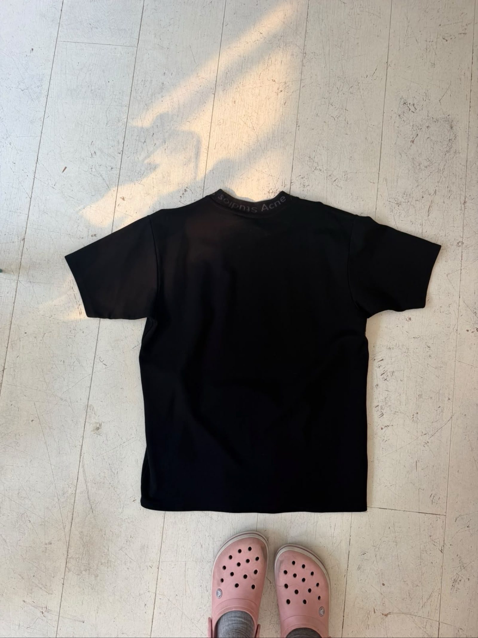 Acne Studios Black T-Shirt Small Logo Collar S image 6