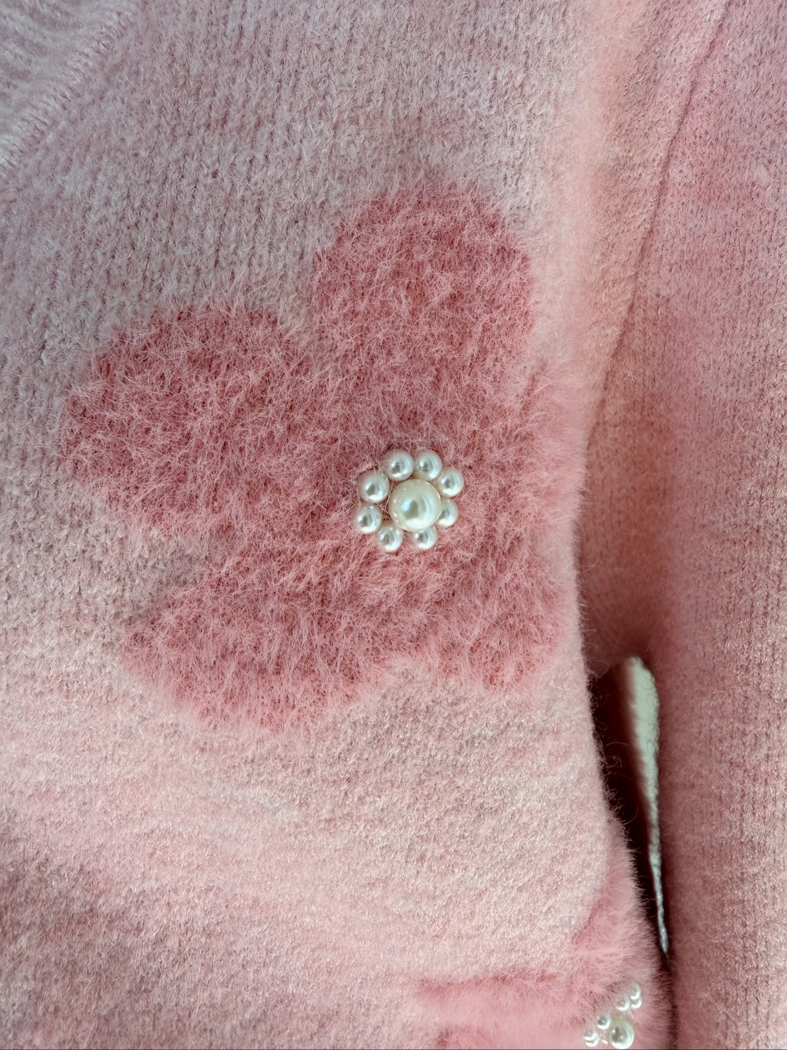 Soft Women's Nanette Lepore size small Pink Floral Pearl Button Cardigan image 4