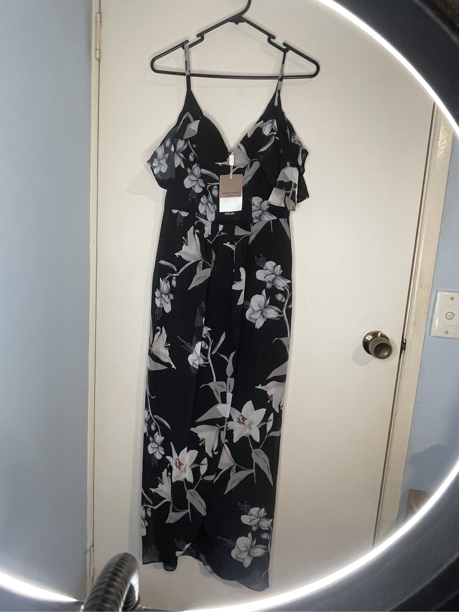 Wayne Cooper Black & White Floral Maxi Dress Size 14 image 2