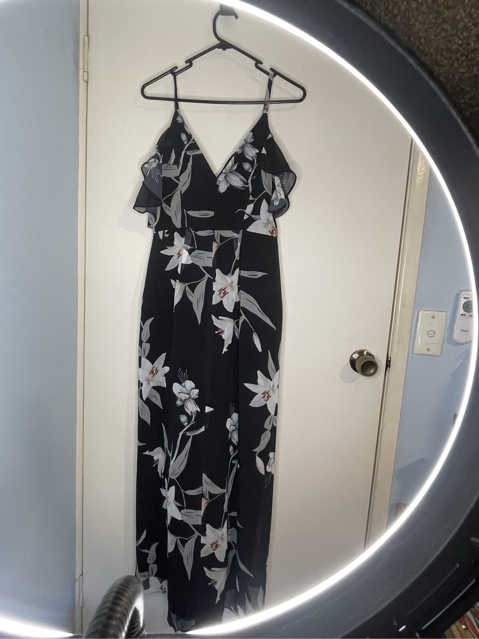 Wayne Cooper Black & White Floral Maxi Dress Size 14 image 4