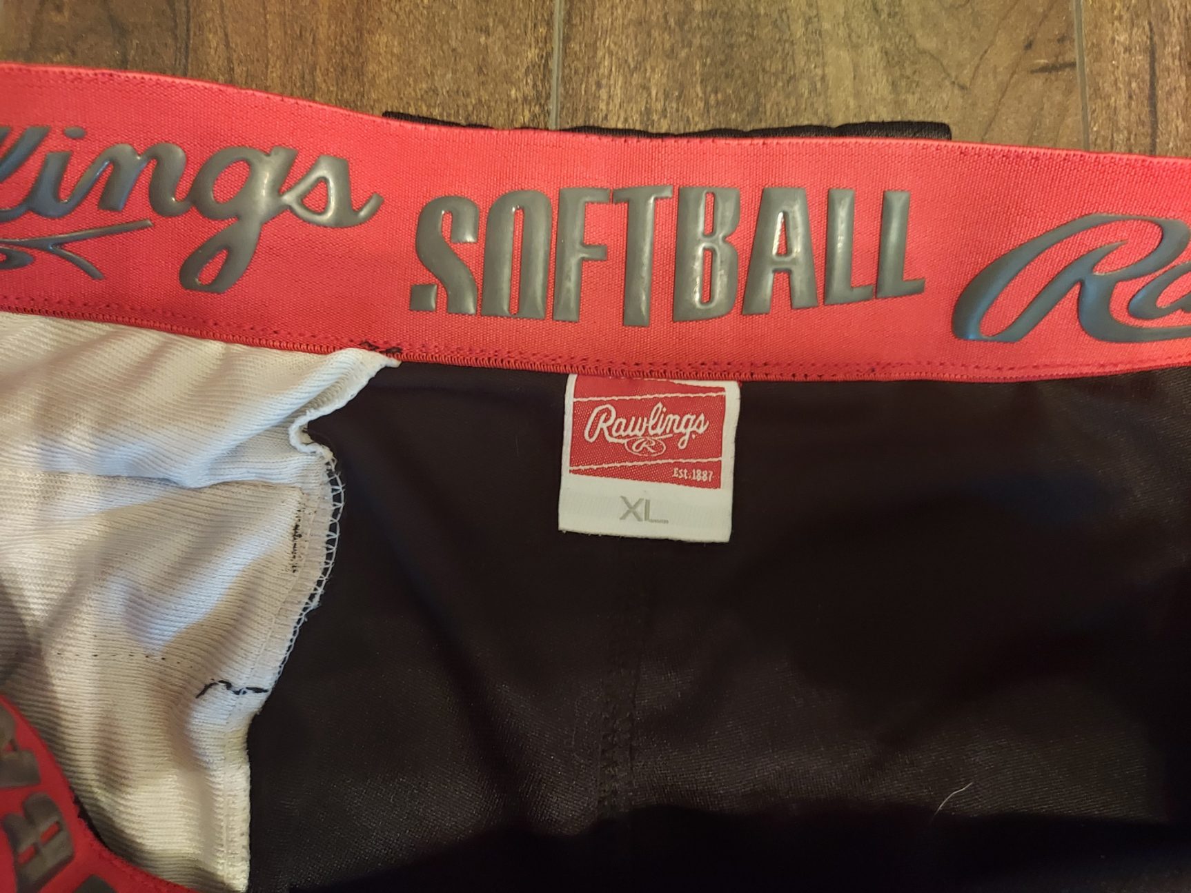 Rawlings Black Softball Pants XL Elastic Waistband image 2