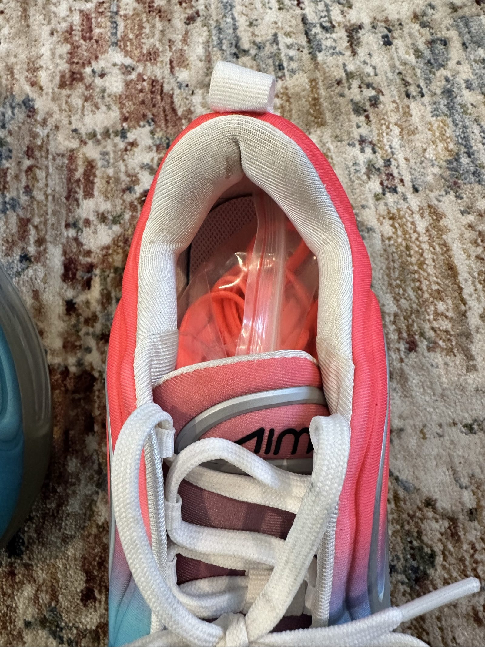 nike air max coral & blue us 8 sneakers image 2