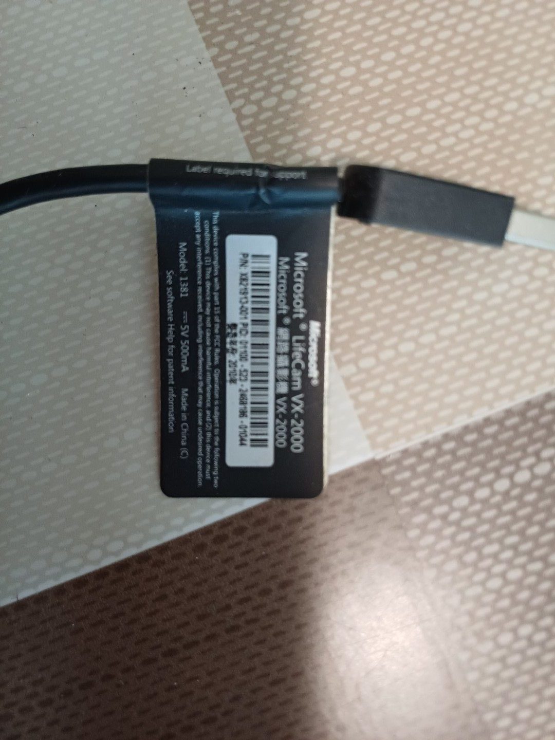 Microsoft Black LifeCam VX-2000 USB Webcam image 2