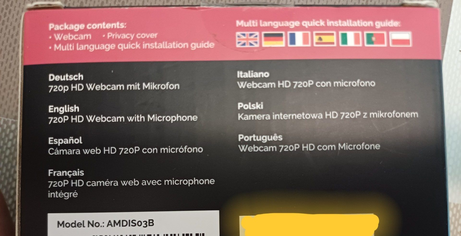 Conceptronic Black 720P HD Webcam with Microphone image 2
