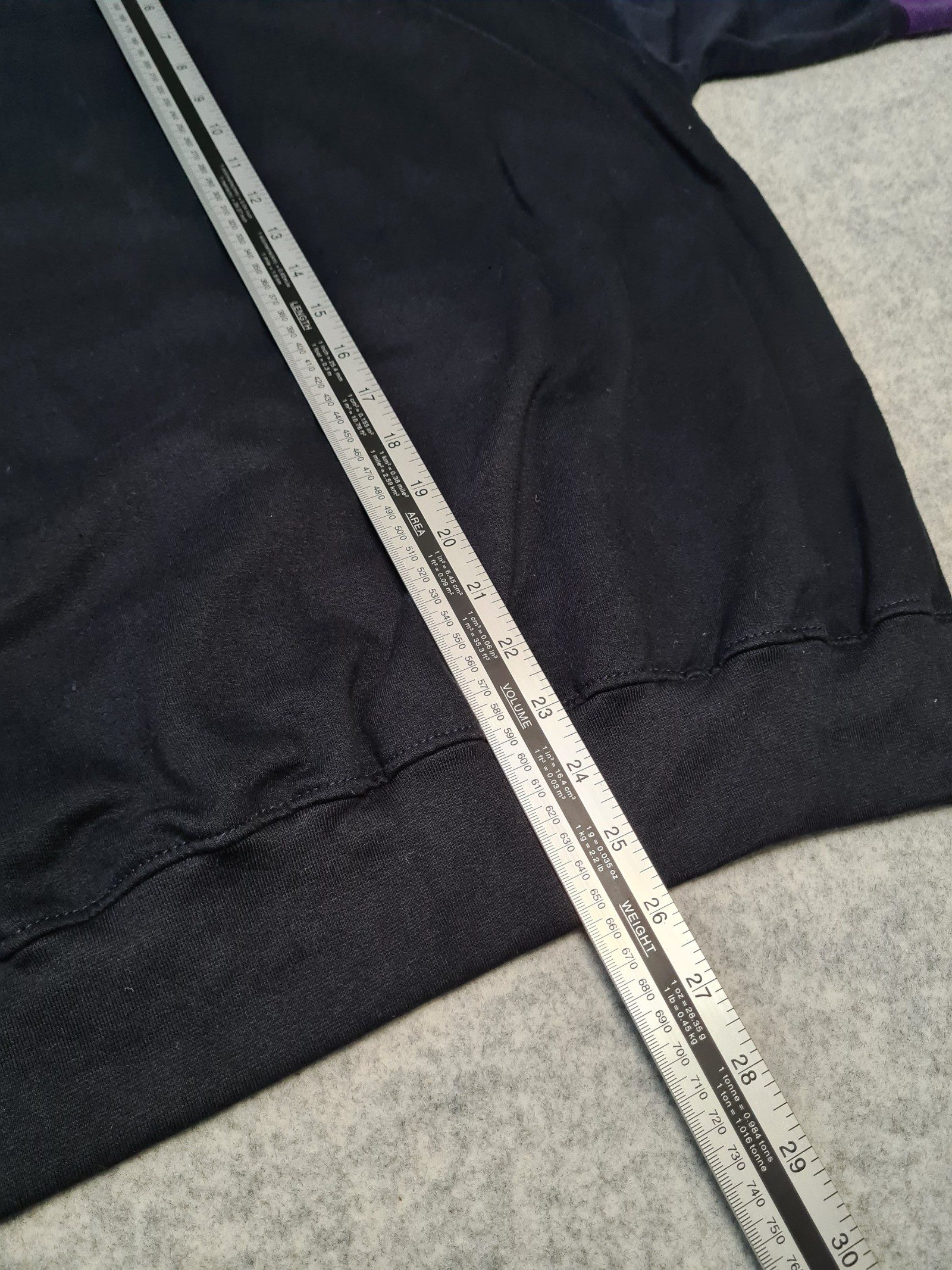 Nike Men’s Black Purple Colour Block Sweatshirt Medium Y2K 1165 image 8