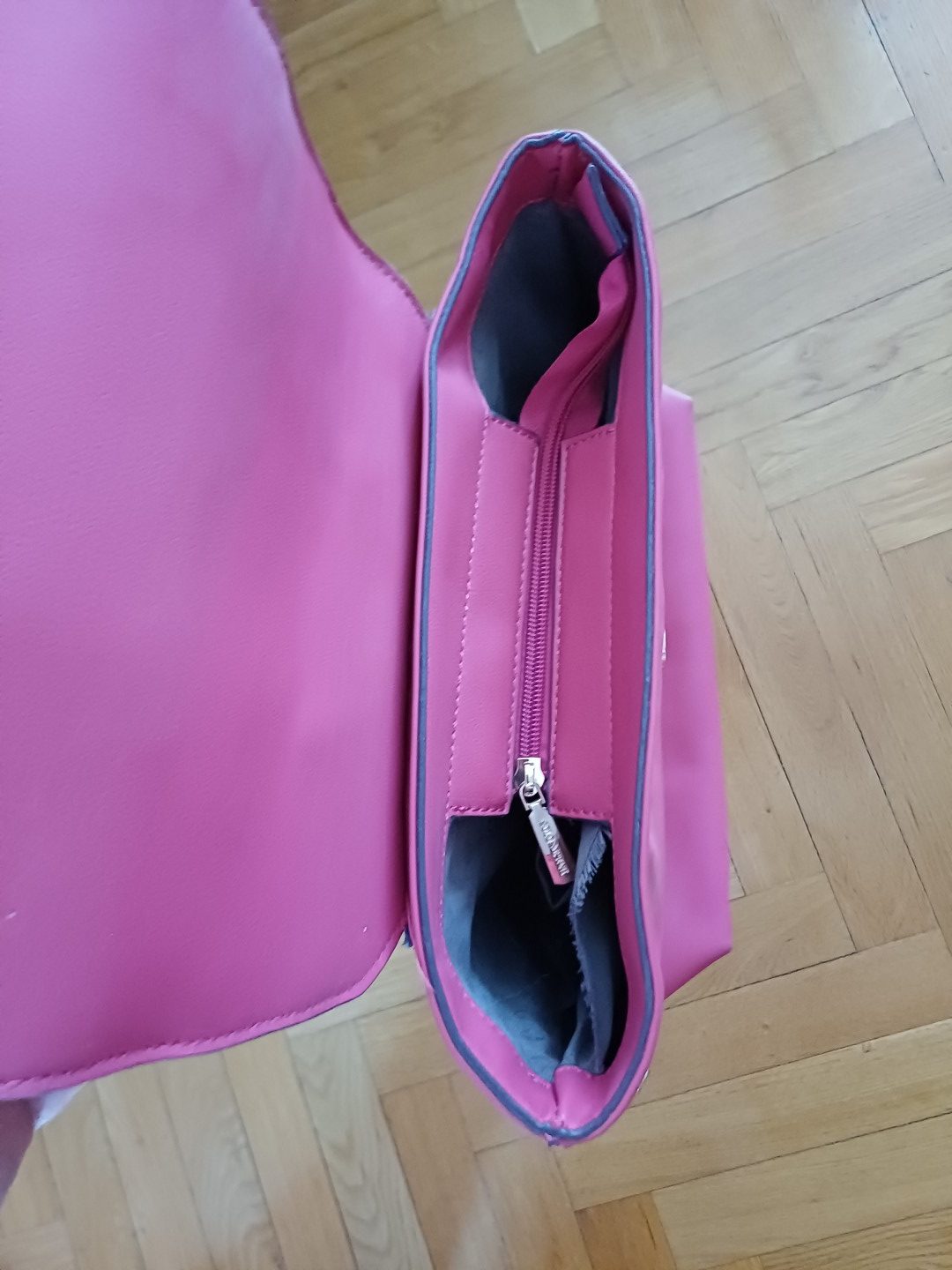 Sara Solonge Pink Faux Leather Backpack Bag image 6