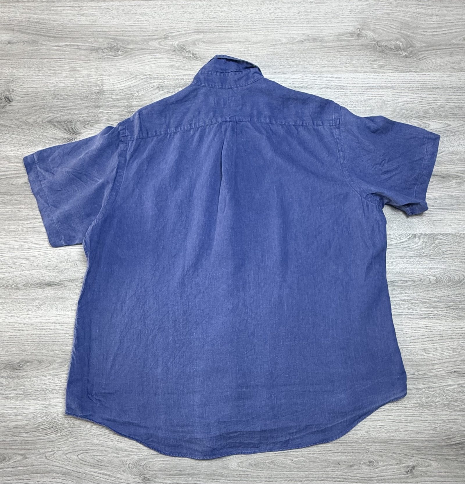Ralph Lauren Navy Blue Mens Button-Down Shirt Large Red Pony Logo image 8