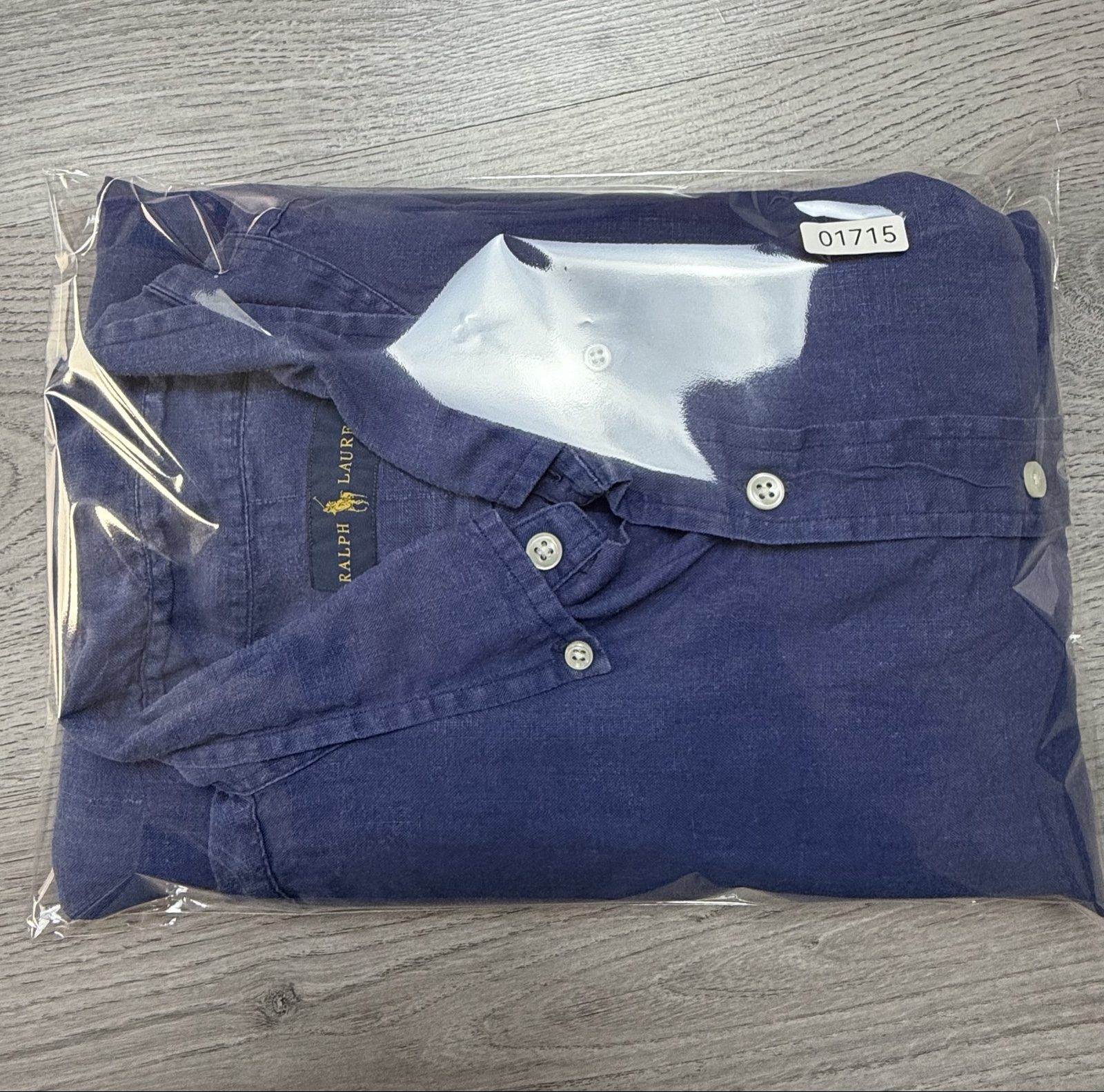 Ralph Lauren Navy Blue Mens Button-Down Shirt Large Red Pony Logo image 9