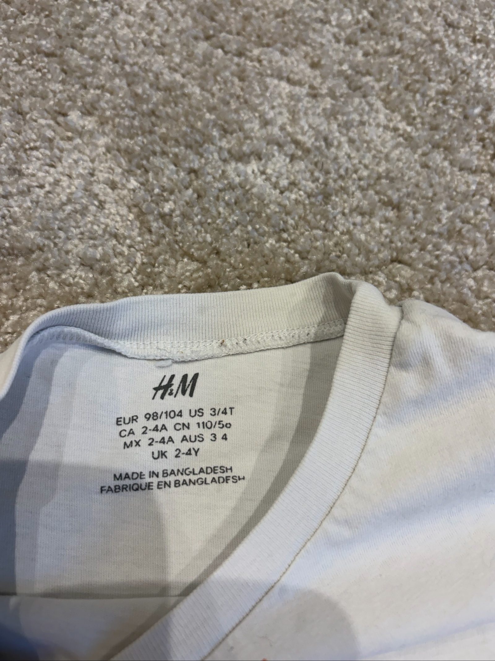 H&M Light Green Kids' Cotton T-Shirt US 3/4T image 3