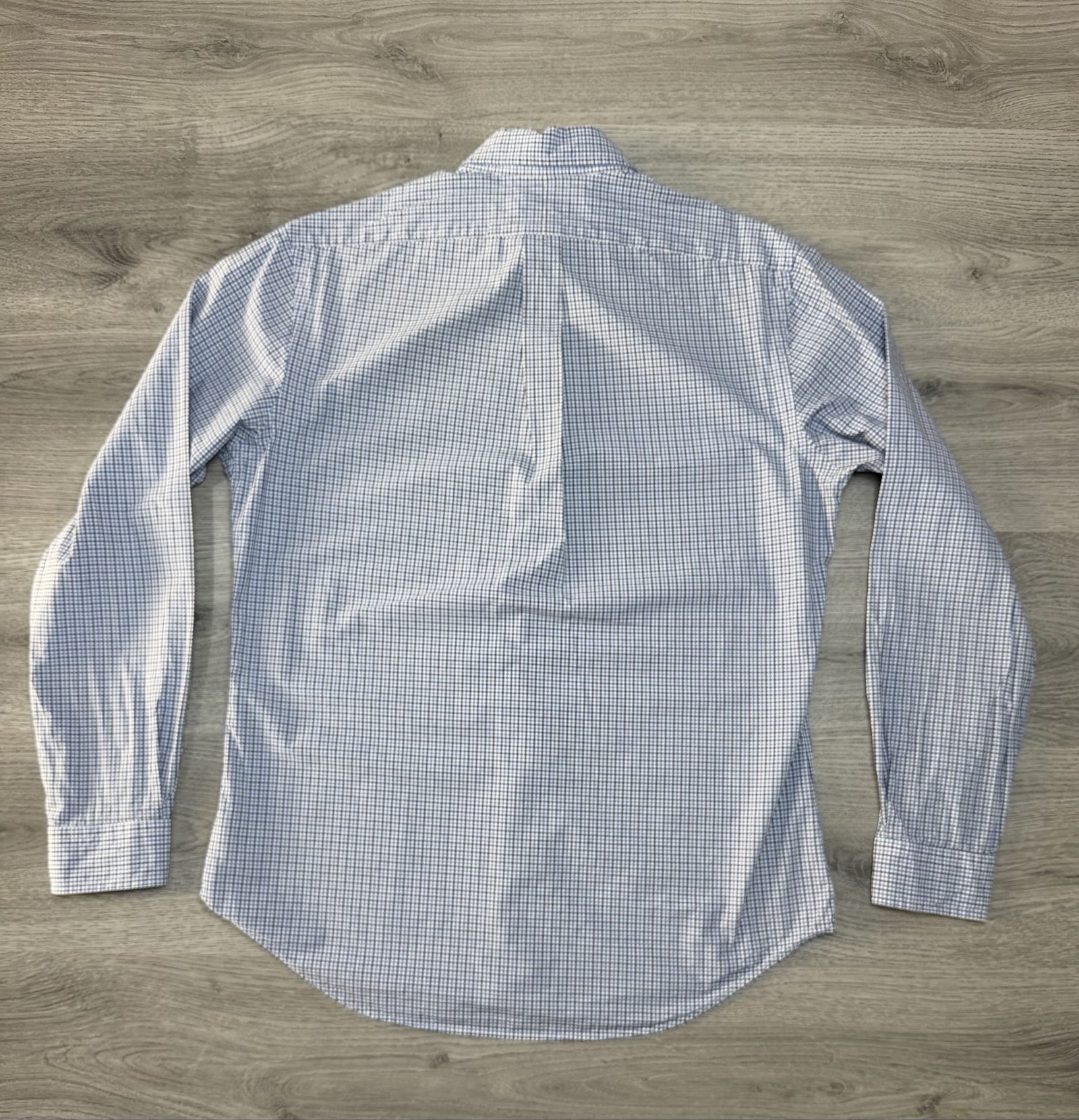 Ralph Lauren Blue & White Checked Cotton Shirt Large (1718) image 9