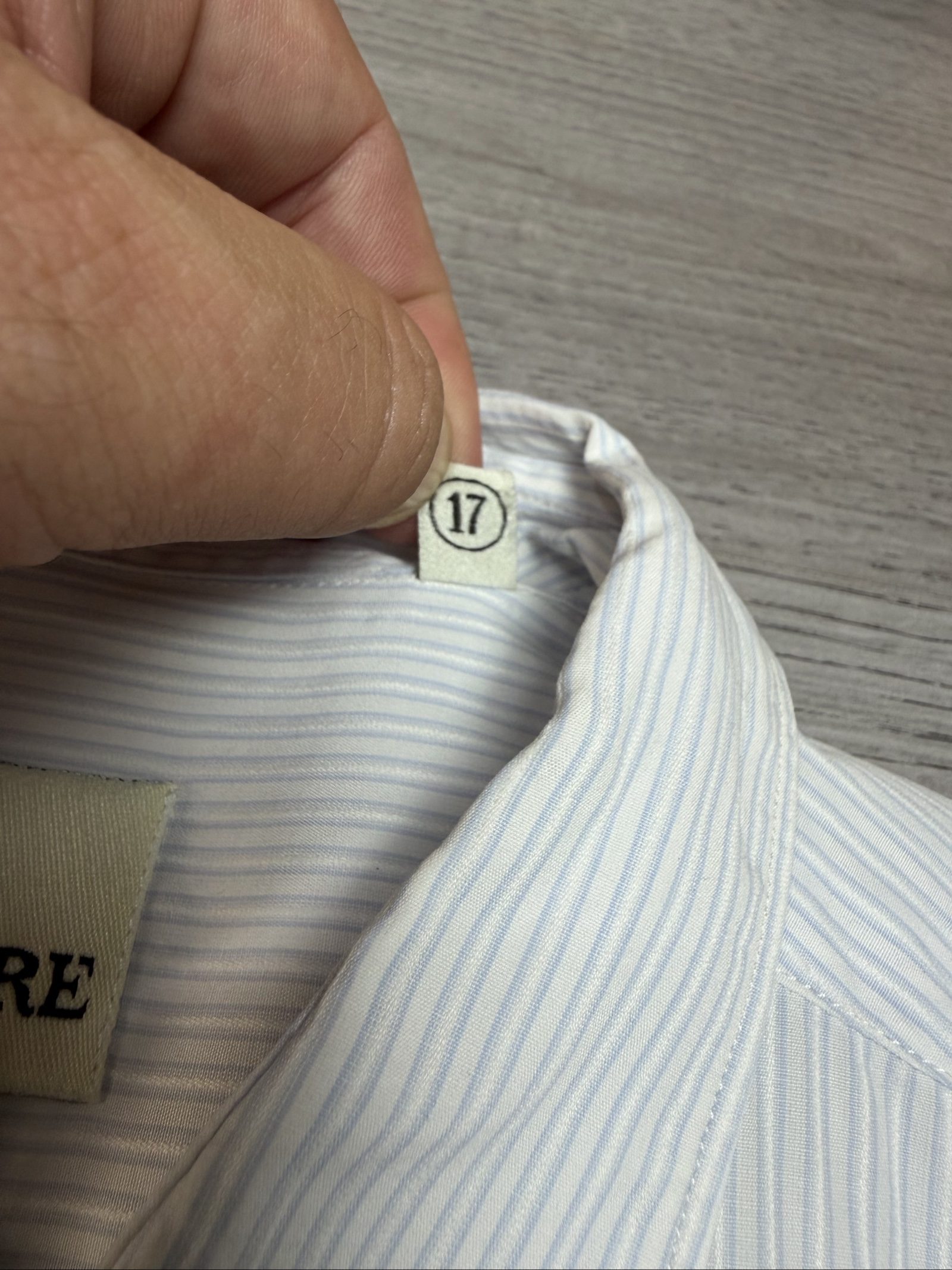 Ferre White & Blue Striped Men's Shirt Medium (1720) image 7