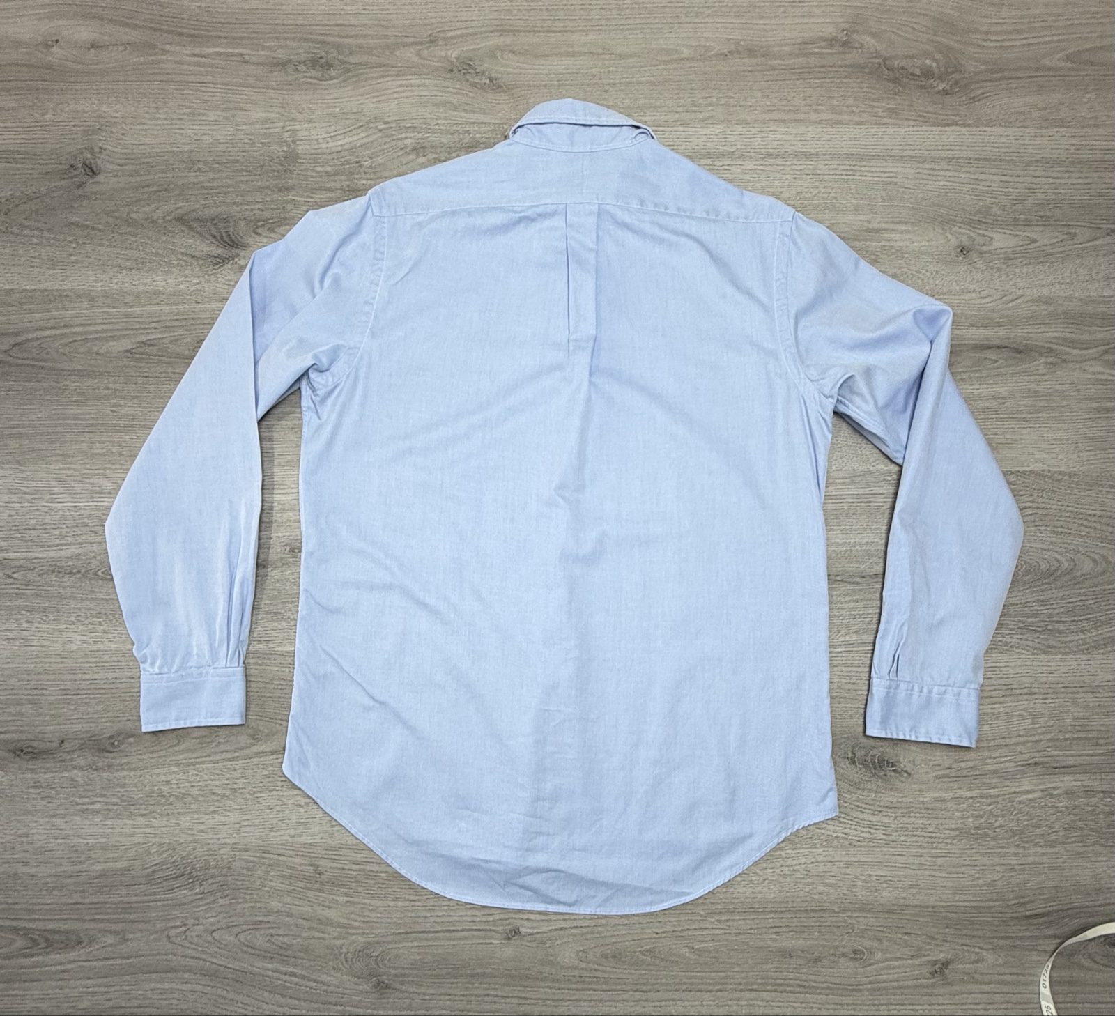 Ralph Lauren Men's Light Blue Oxford Shirt Medium Pink Pony Logo (1723) image 7