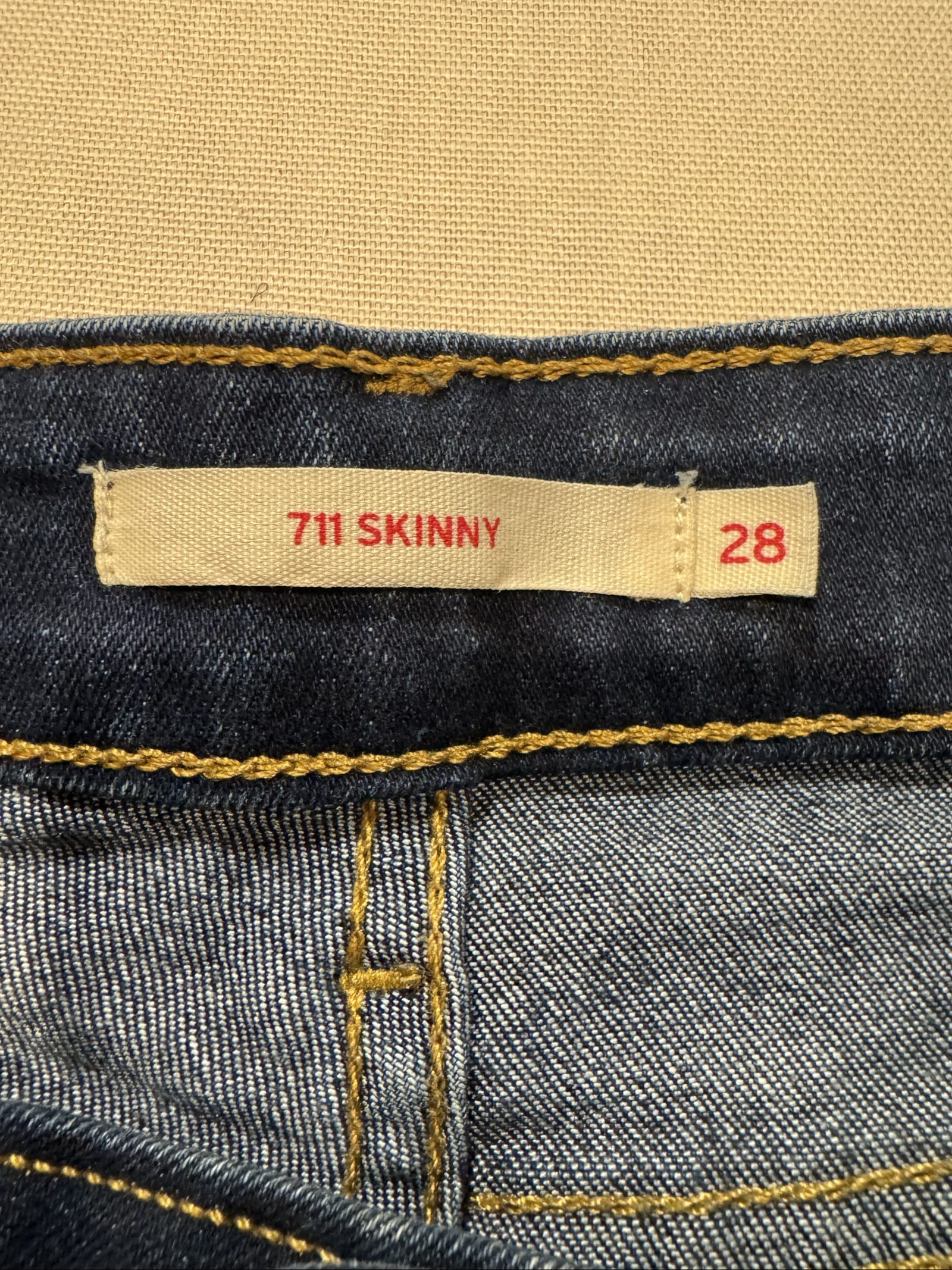 Women’s Levi’s 711 Skinny Jeans – Dark Wash Blue – 28 image 7