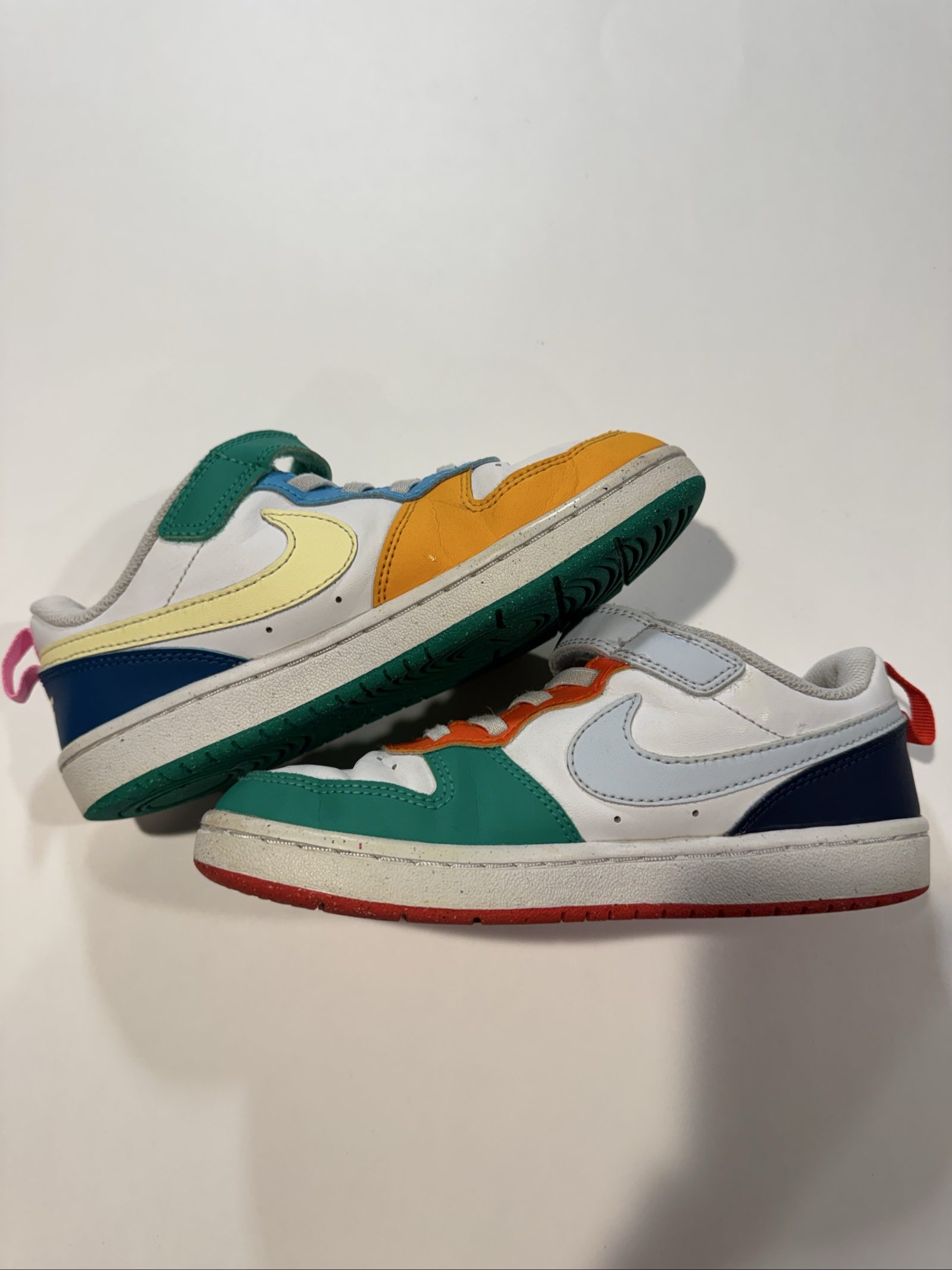 Nike Court Borough Low 2 Kids 1.5Y Multicolor Mismatched Sneakers Shoes image 2