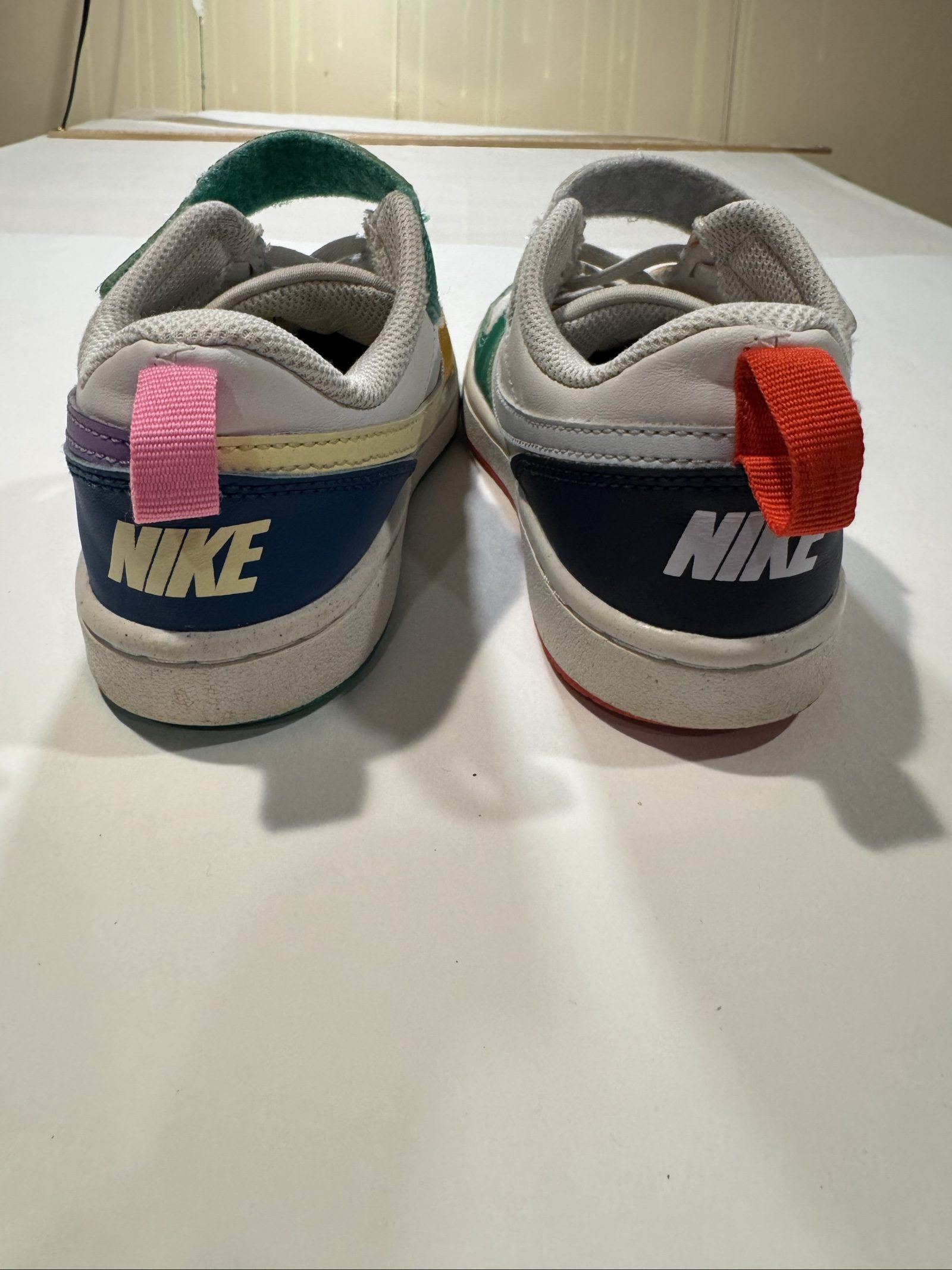 Nike Court Borough Low 2 Kids 1.5Y Multicolor Mismatched Sneakers Shoes image 7