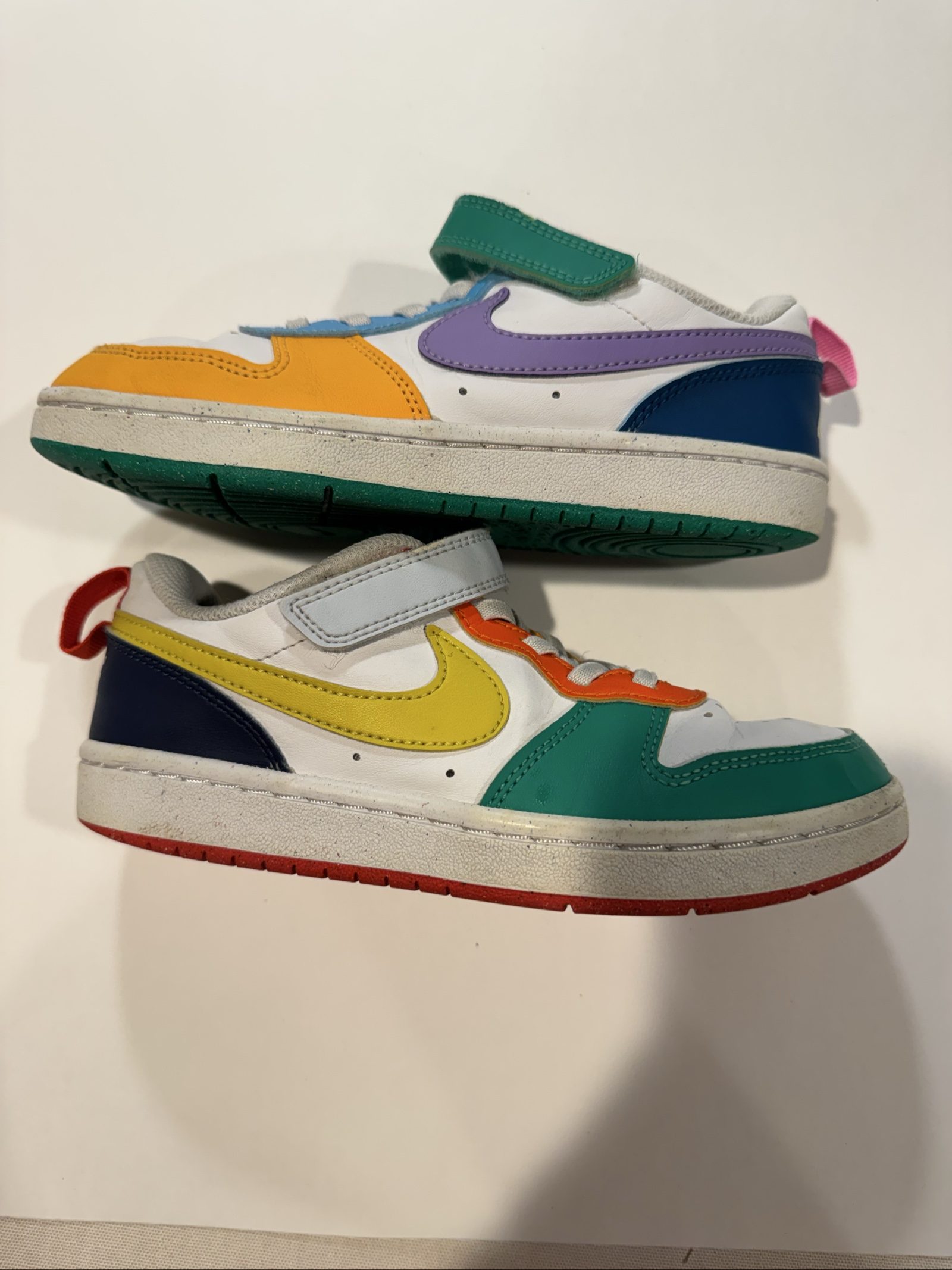 Nike Court Borough Low 2 Kids 1.5Y Multicolor Mismatched Sneakers Shoes image 10