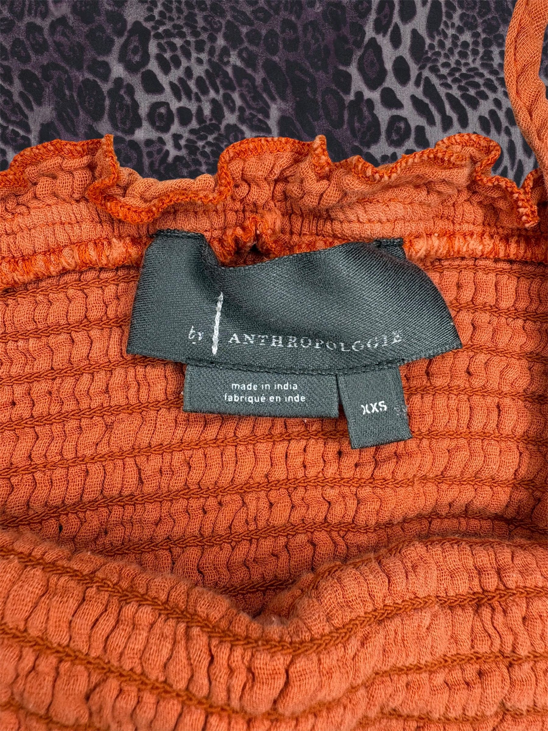 Orange Anthropologie Maxi Dress XS image 5