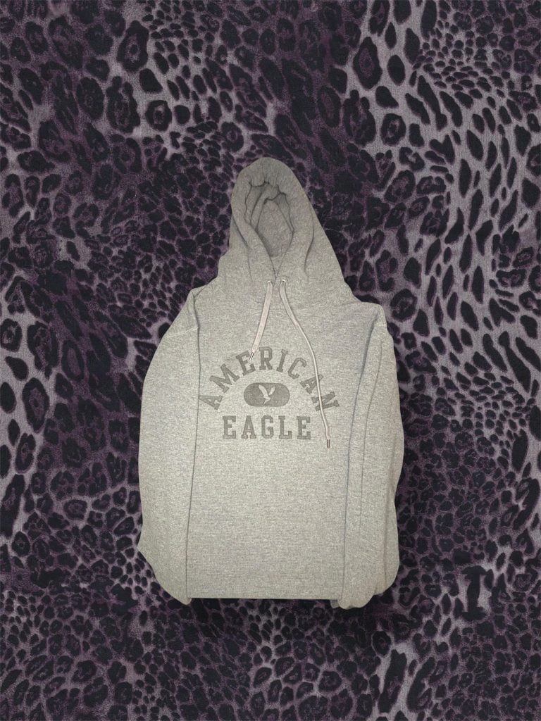 American Eagle Grey Mens Hoodie XL Pullover Sweatshirt
