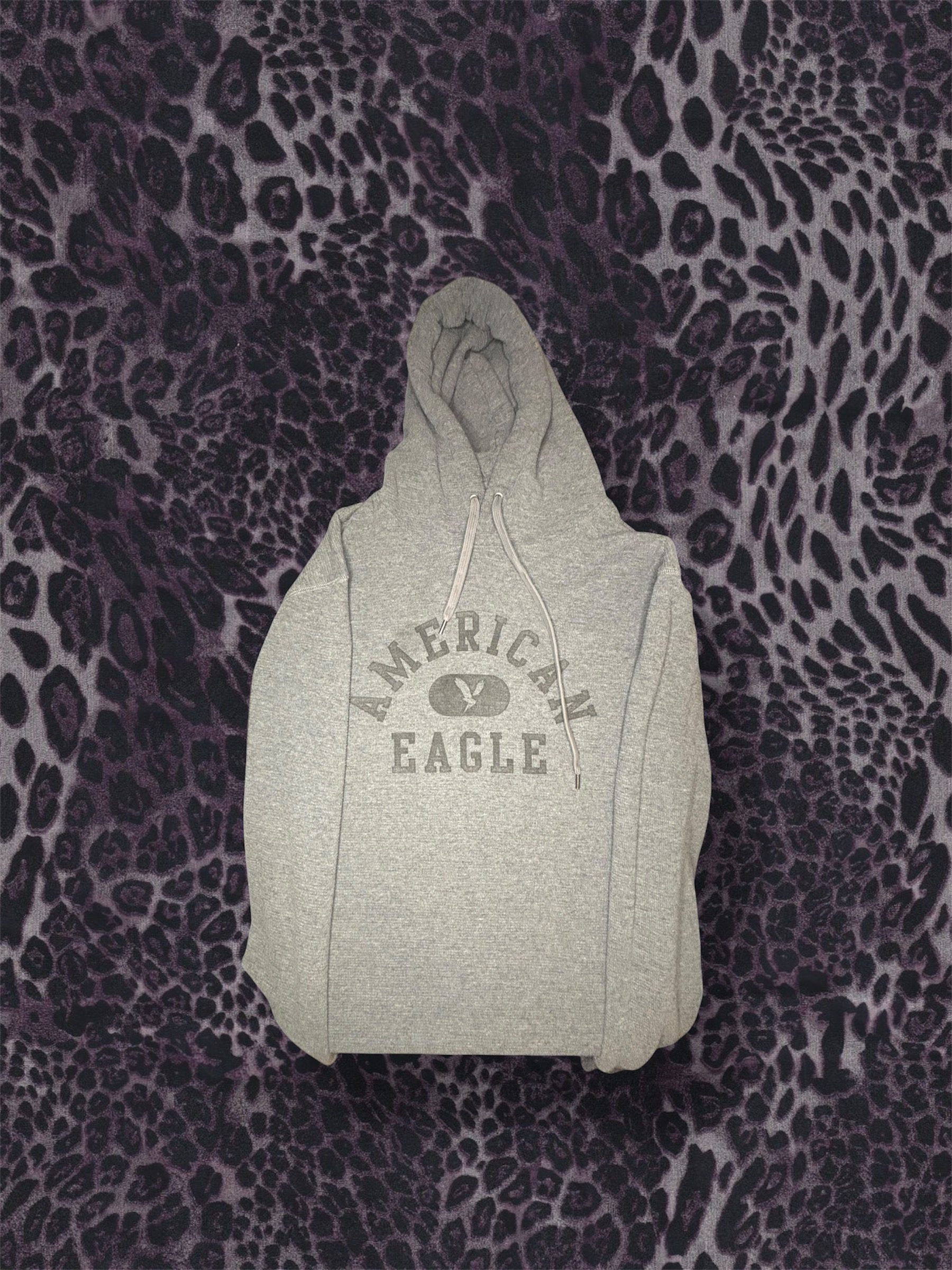 American Eagle Grey Mens Hoodie XL Pullover Sweatshirt