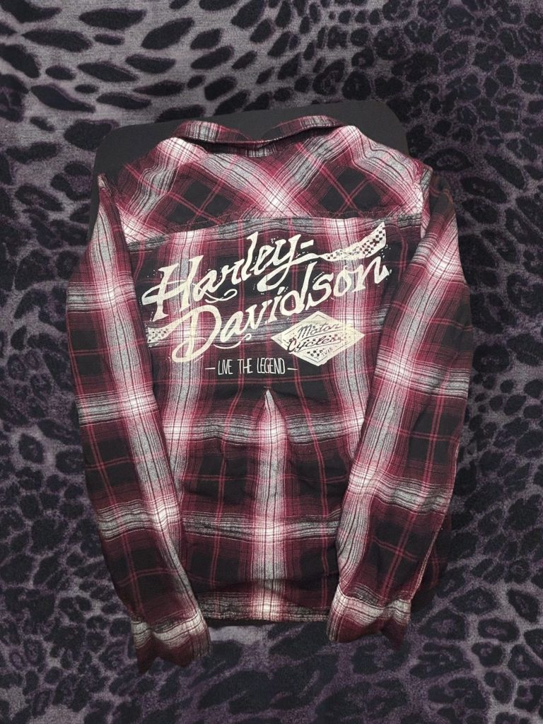 Harley Davidson Red & Black Flannel