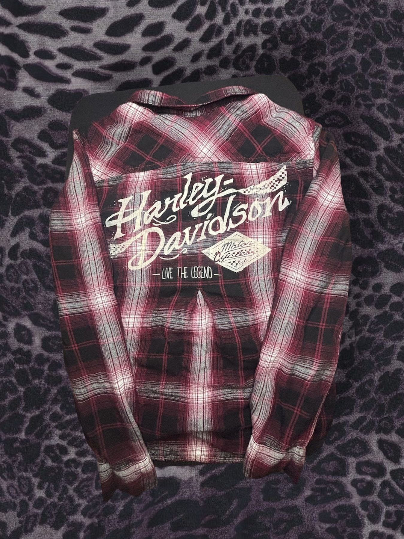 Harley Davidson Red & Black Flannel