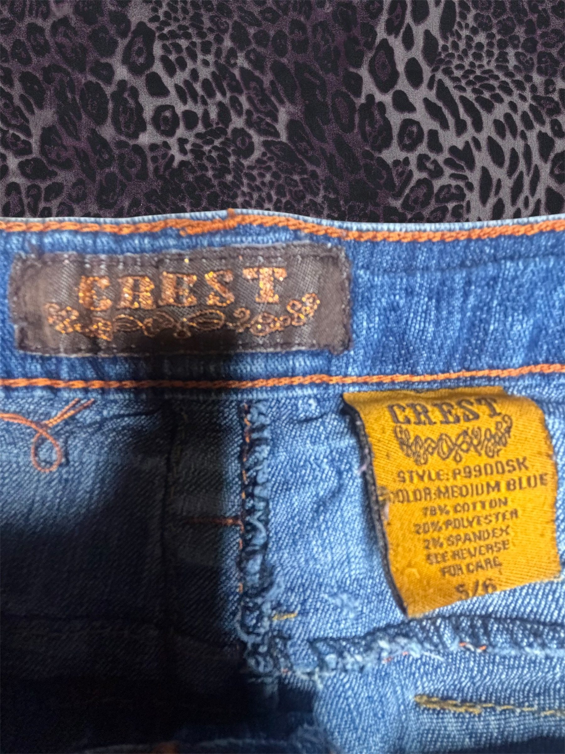 Vintage Crest Medium Blue Denim Jeans Women Size 5/6 image 3