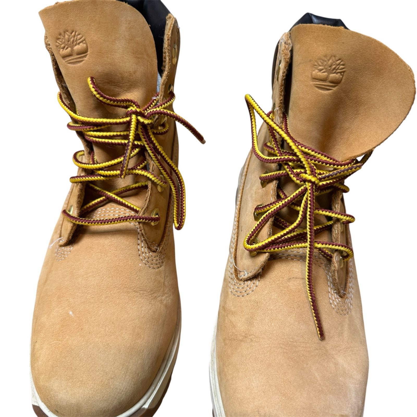 Timberland Boys GreenStride Leather Boots UK 2.5 EU 35 Wheat Tan Lace Up image 2