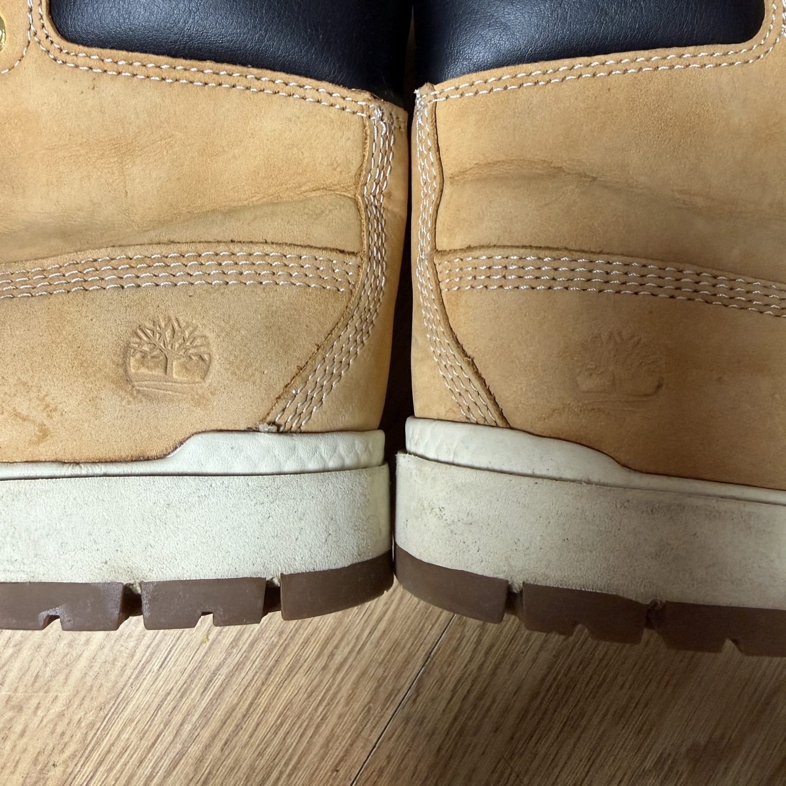 Timberland Boys GreenStride Leather Boots UK 2.5 EU 35 Wheat Tan Lace Up image 3