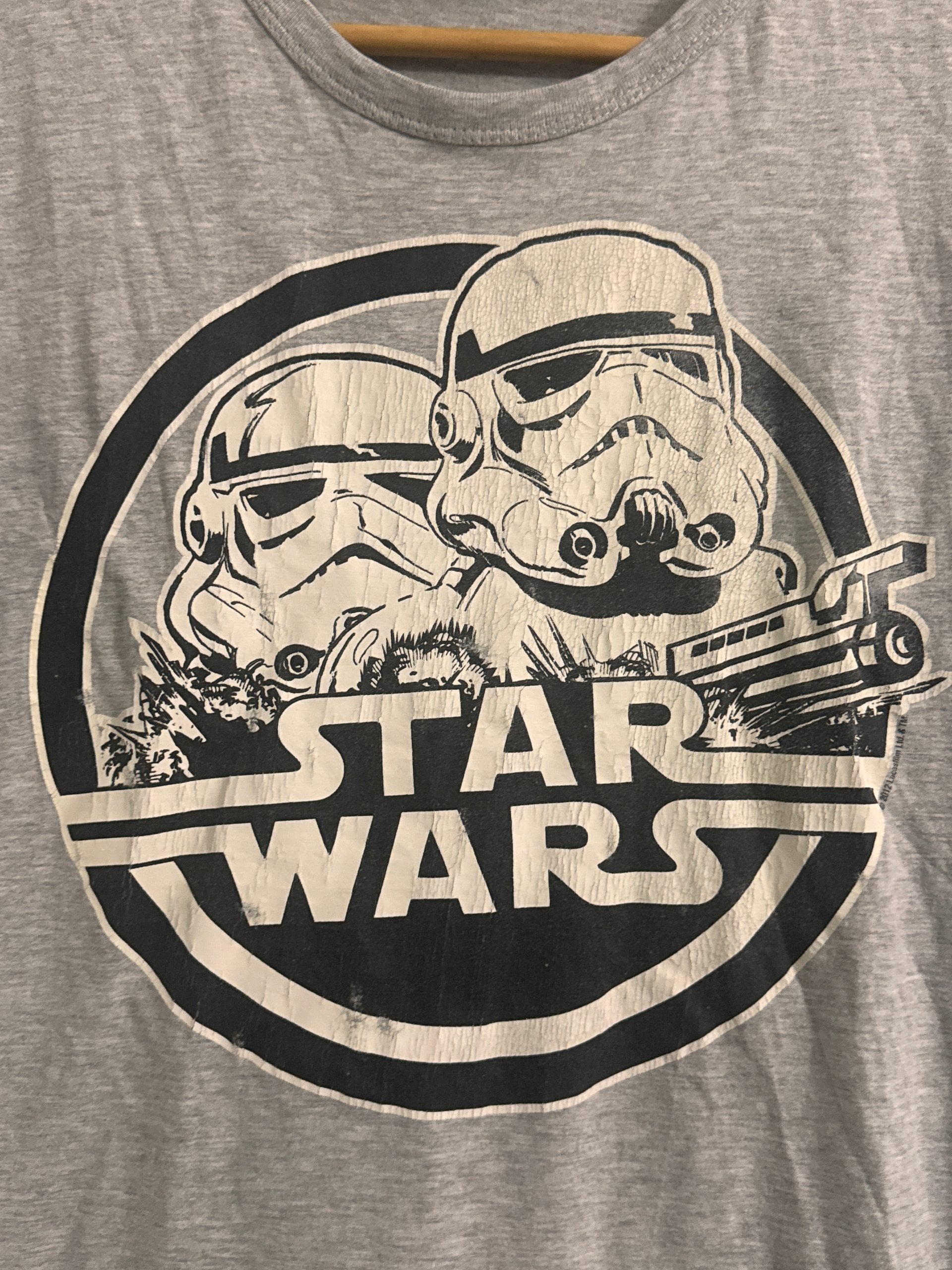 Star Wars Grey Graphic Stormtrooper Print T-Shirt Medium 3094 image 4
