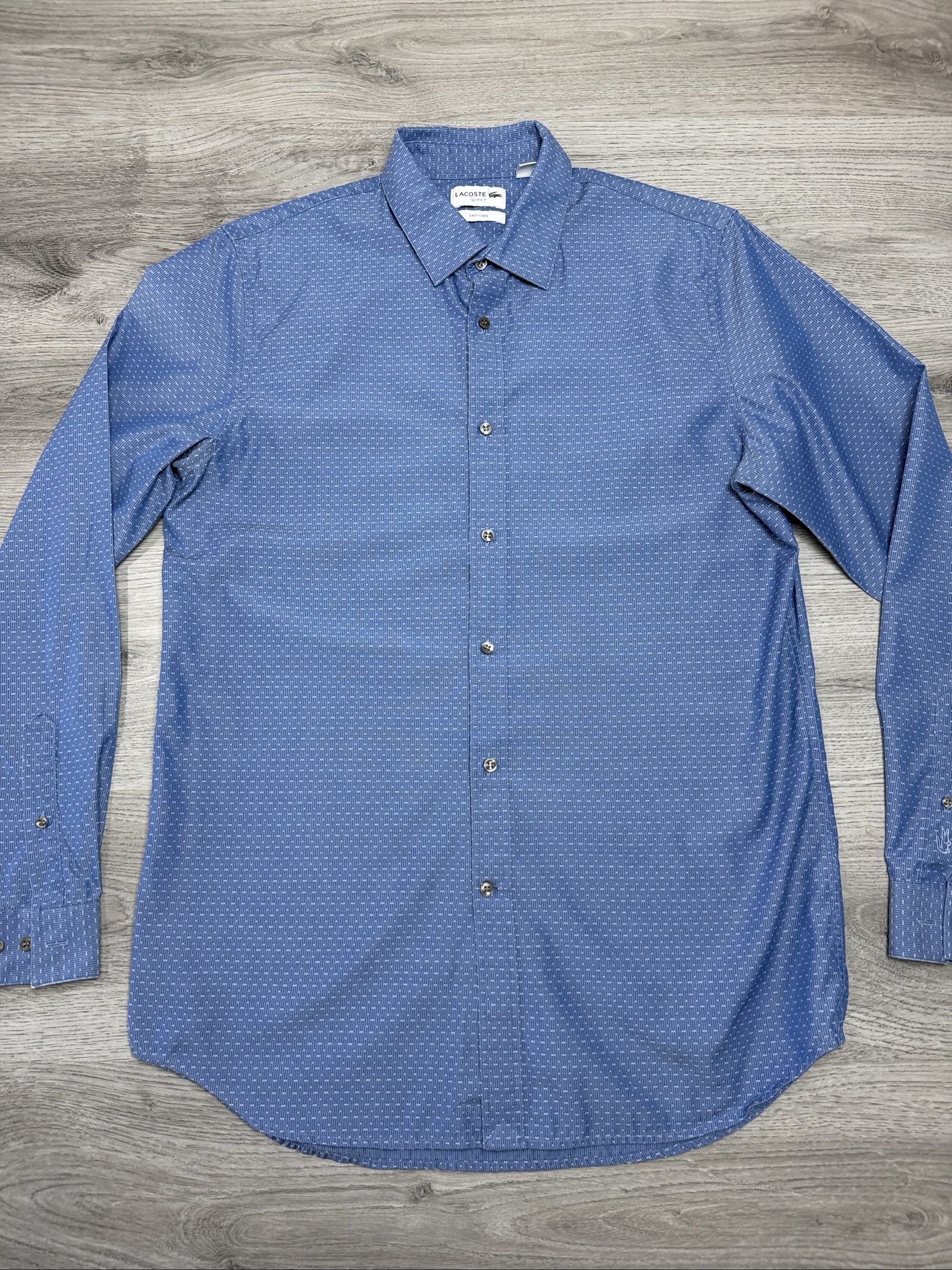 Lacoste Men's Blue Slim Fit Easy Care Shirt Large (1724) image 2