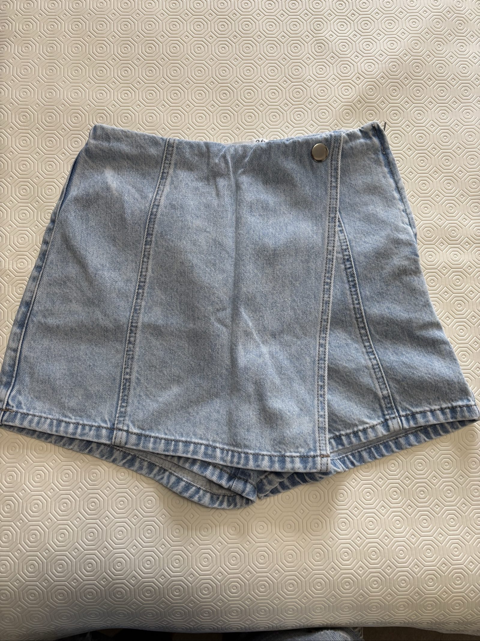 Stradivarius Light Blue Denim Skort UK 8