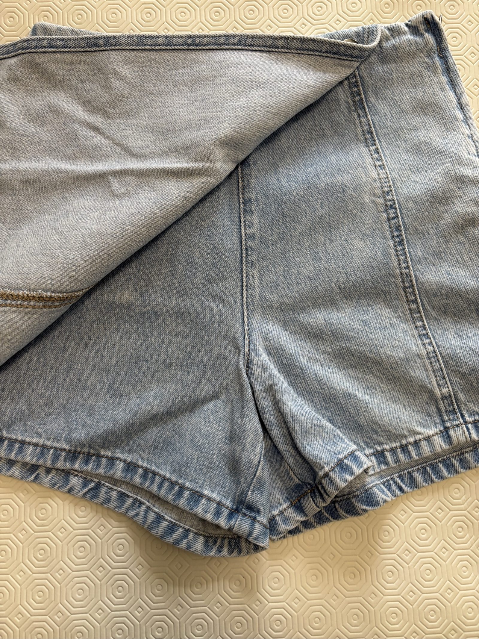 Stradivarius Light Blue Denim Skort UK 8 image 2