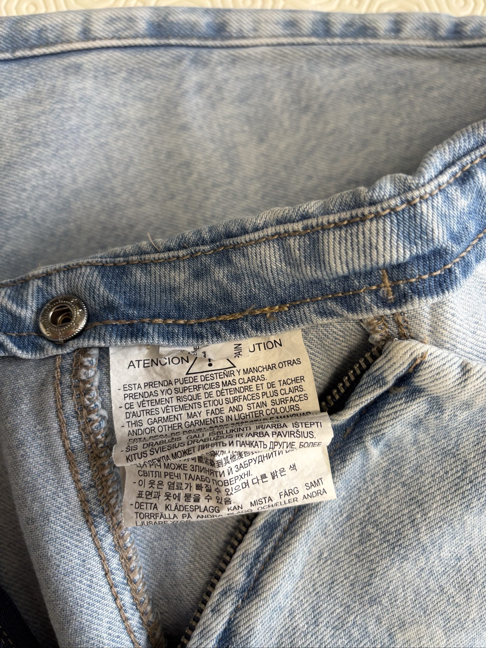 Stradivarius Light Blue Denim Skort UK 8 image 5