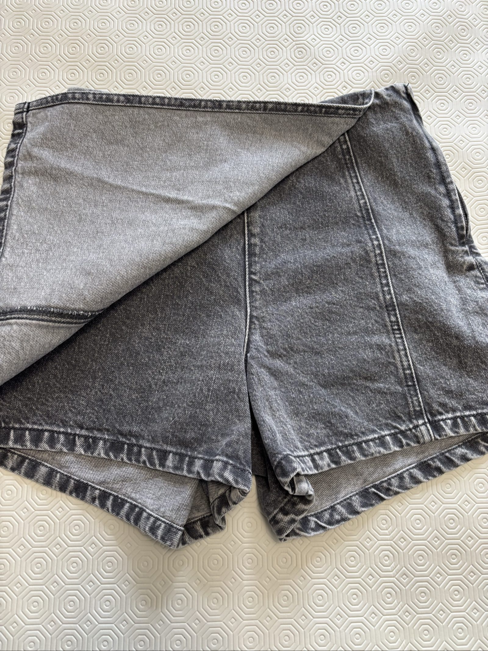 Stradivarius Grey Denim Skort UK 8 image 2