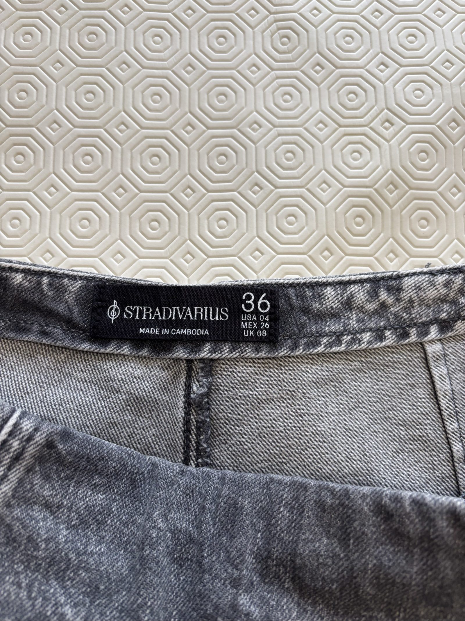 Stradivarius Grey Denim Skort UK 8 image 4
