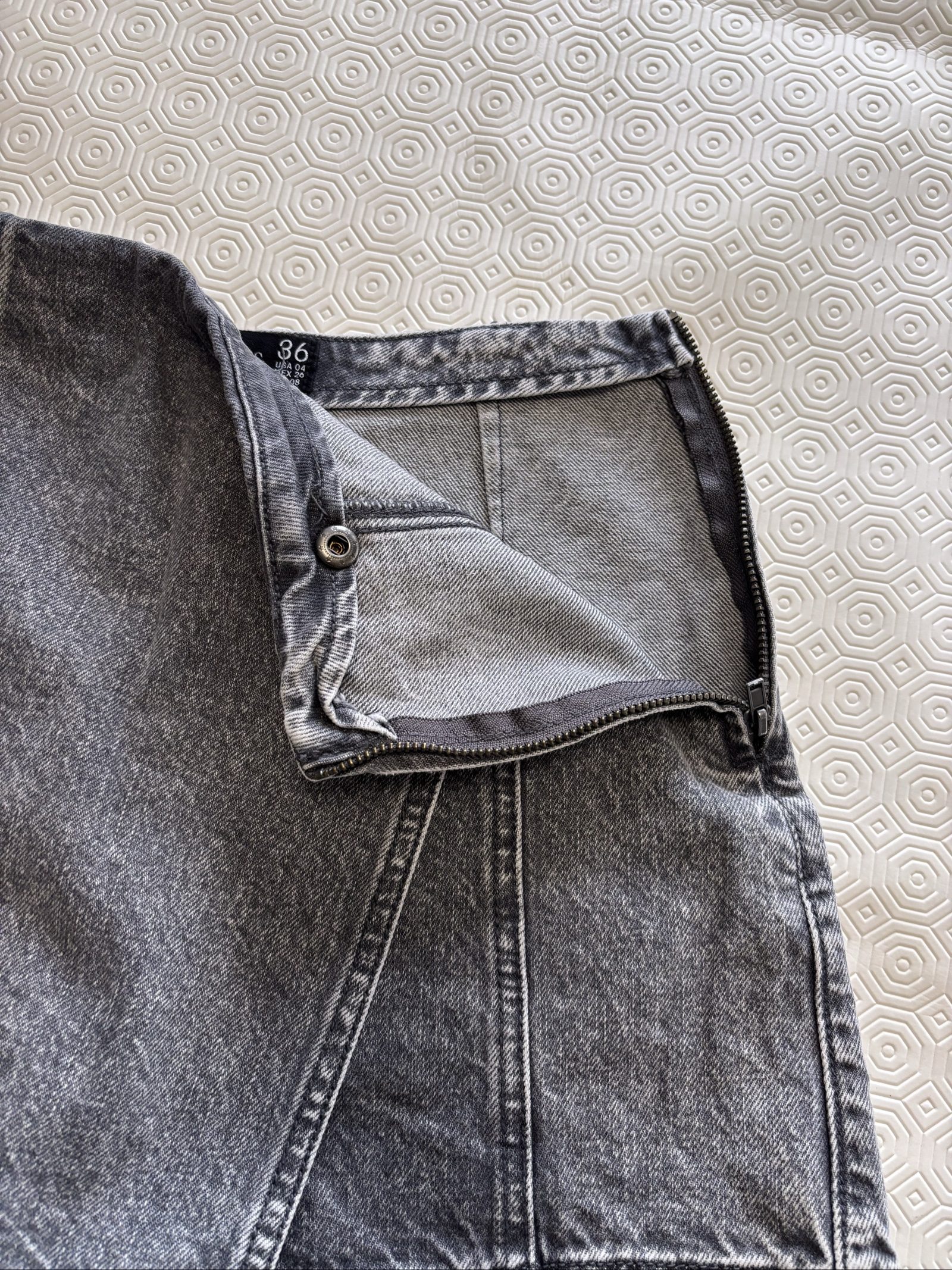 Stradivarius Grey Denim Skort UK 8 image 5