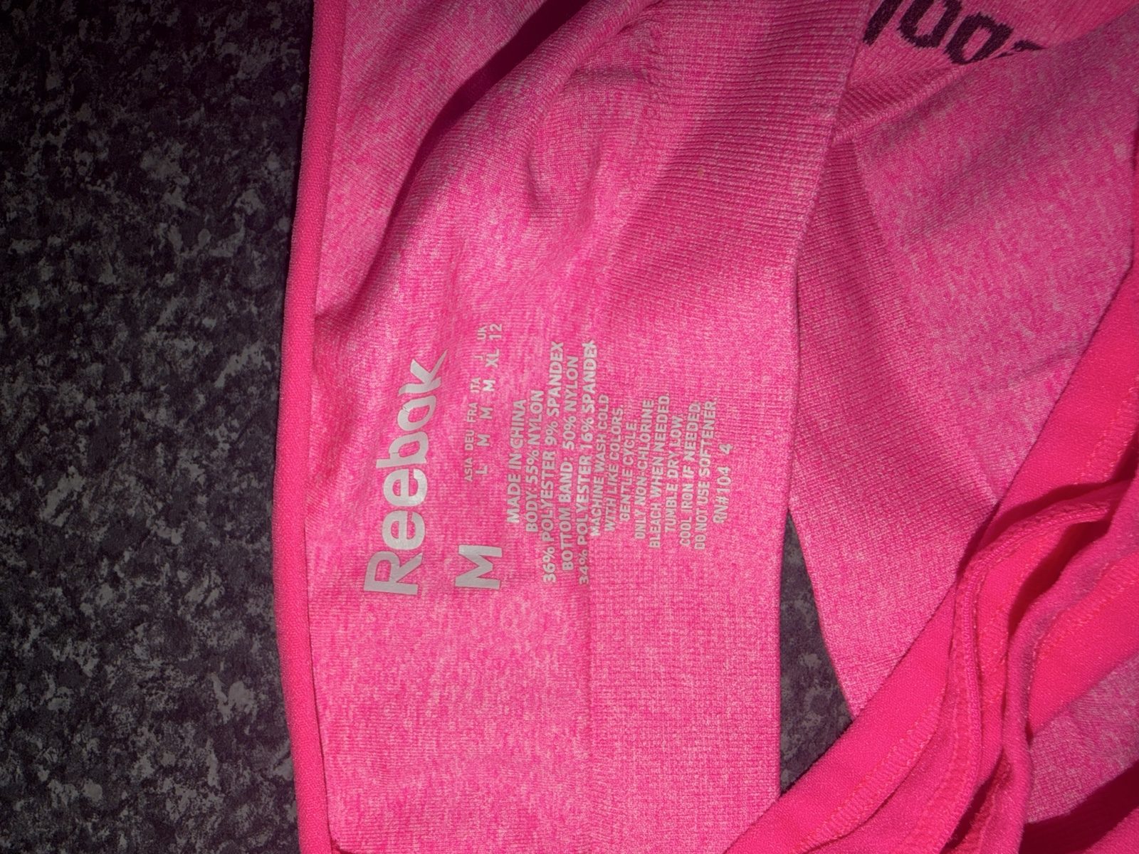 Reebok Women's Pink Sports Bra Medium Strappy Back image 4
