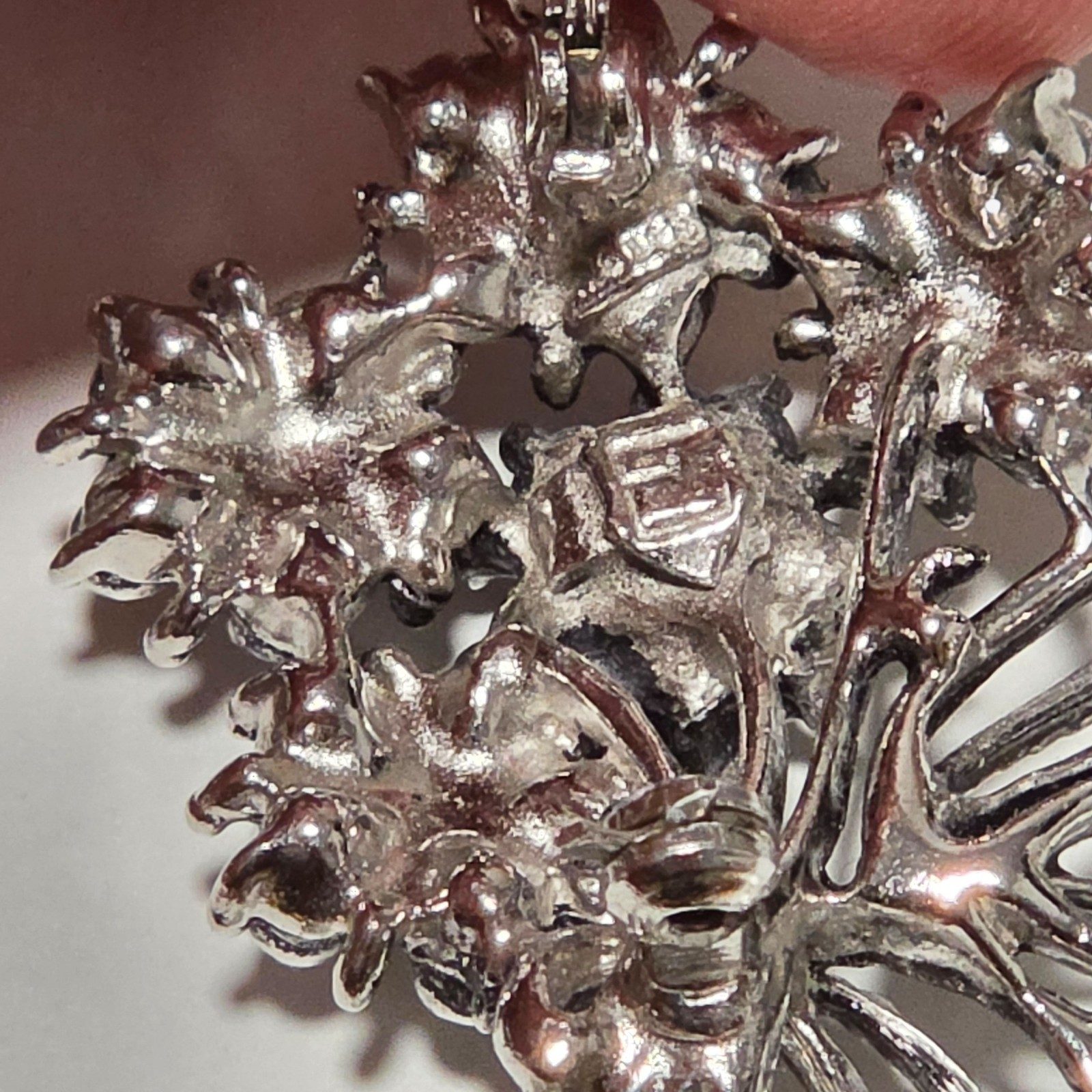 Vintage Silver Floral Bouquet Brooch.b9 image 2