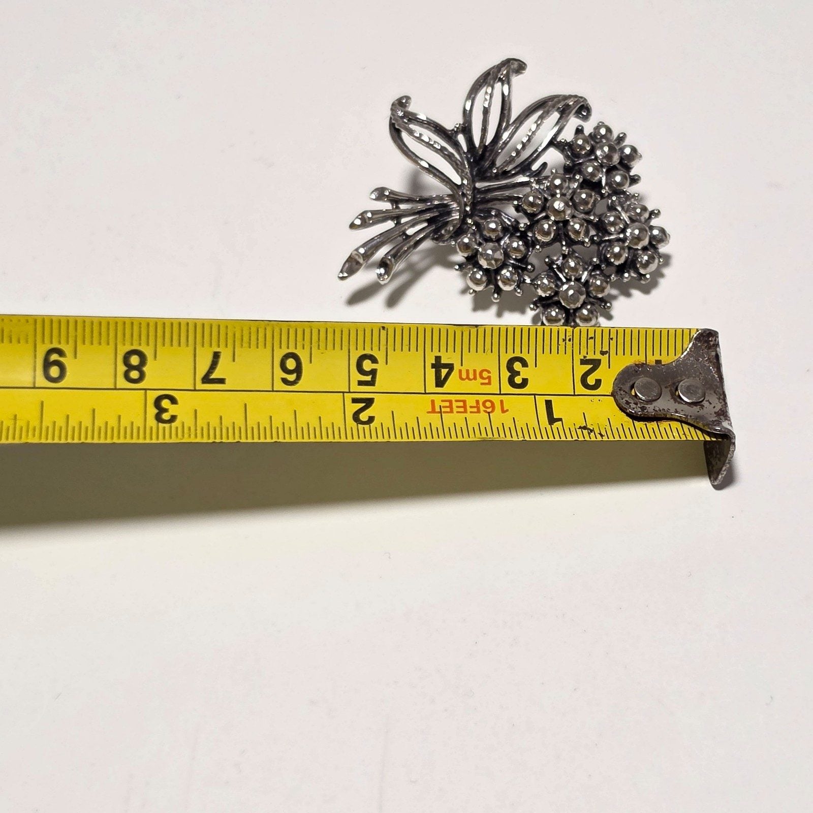Vintage Silver Floral Bouquet Brooch.b9 image 4
