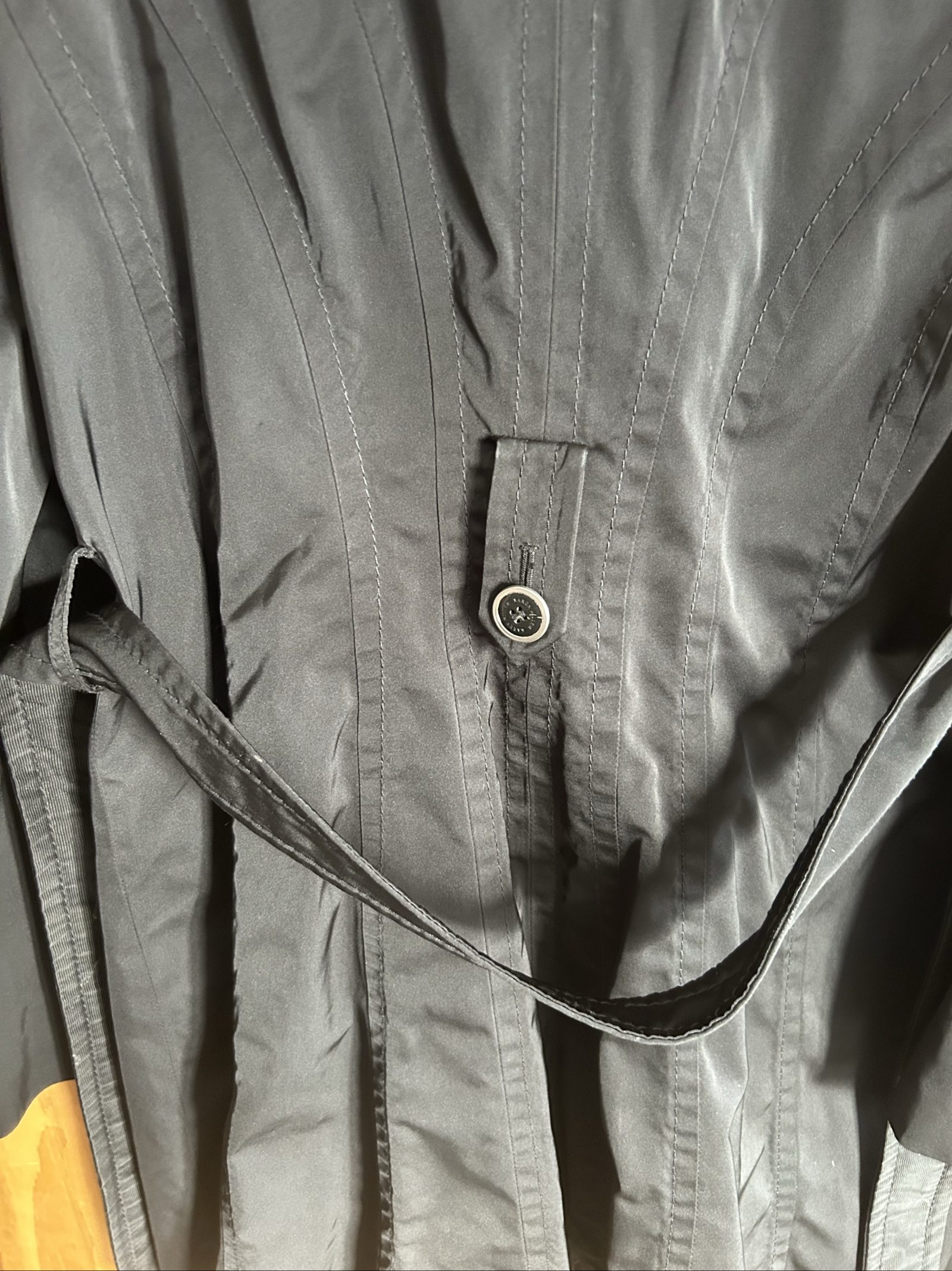 Karen Millen Black Double-Breasted Trench Coat UK 14 image 10
