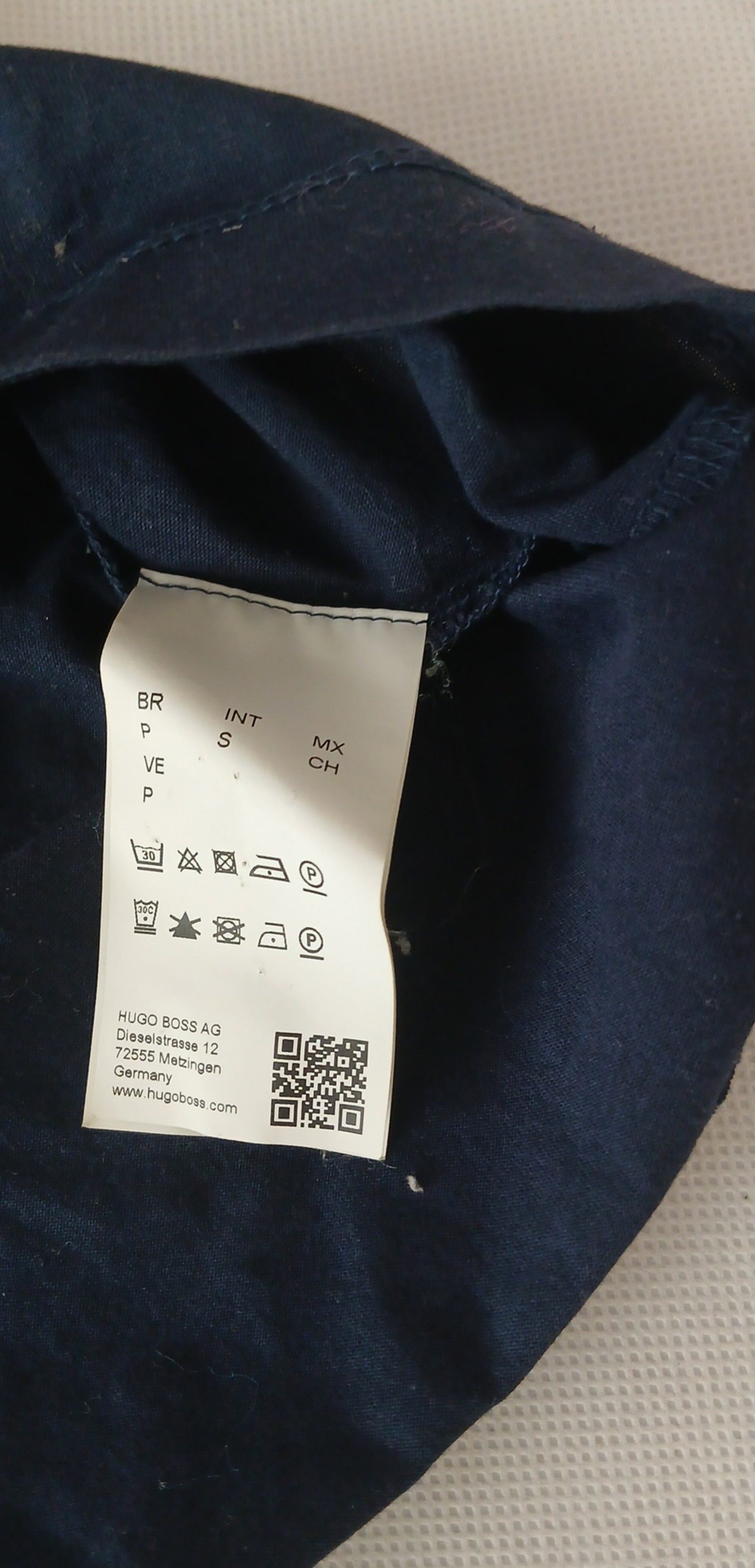 BOSS Navy & Red Slim Fit Mercerised Polo Shirt M image 7